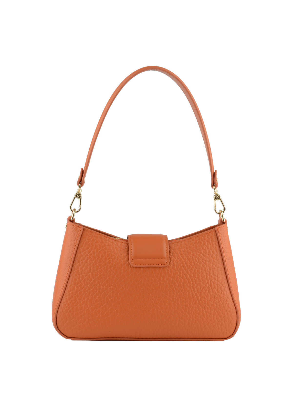 Fleuves | Sac à main en cuir de vachette POURCHET Orange