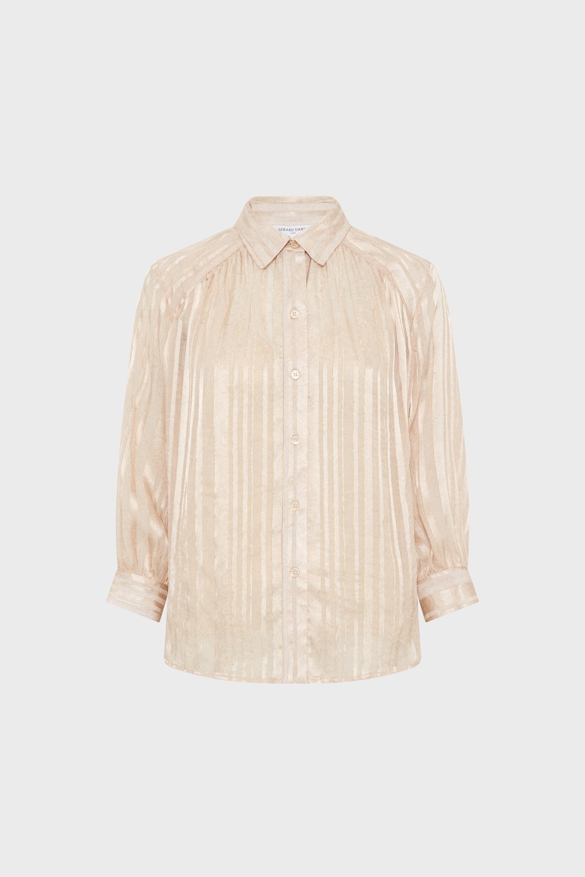 Chemise fluide à rayures et jacquard - crina GERARD DAREL Beige