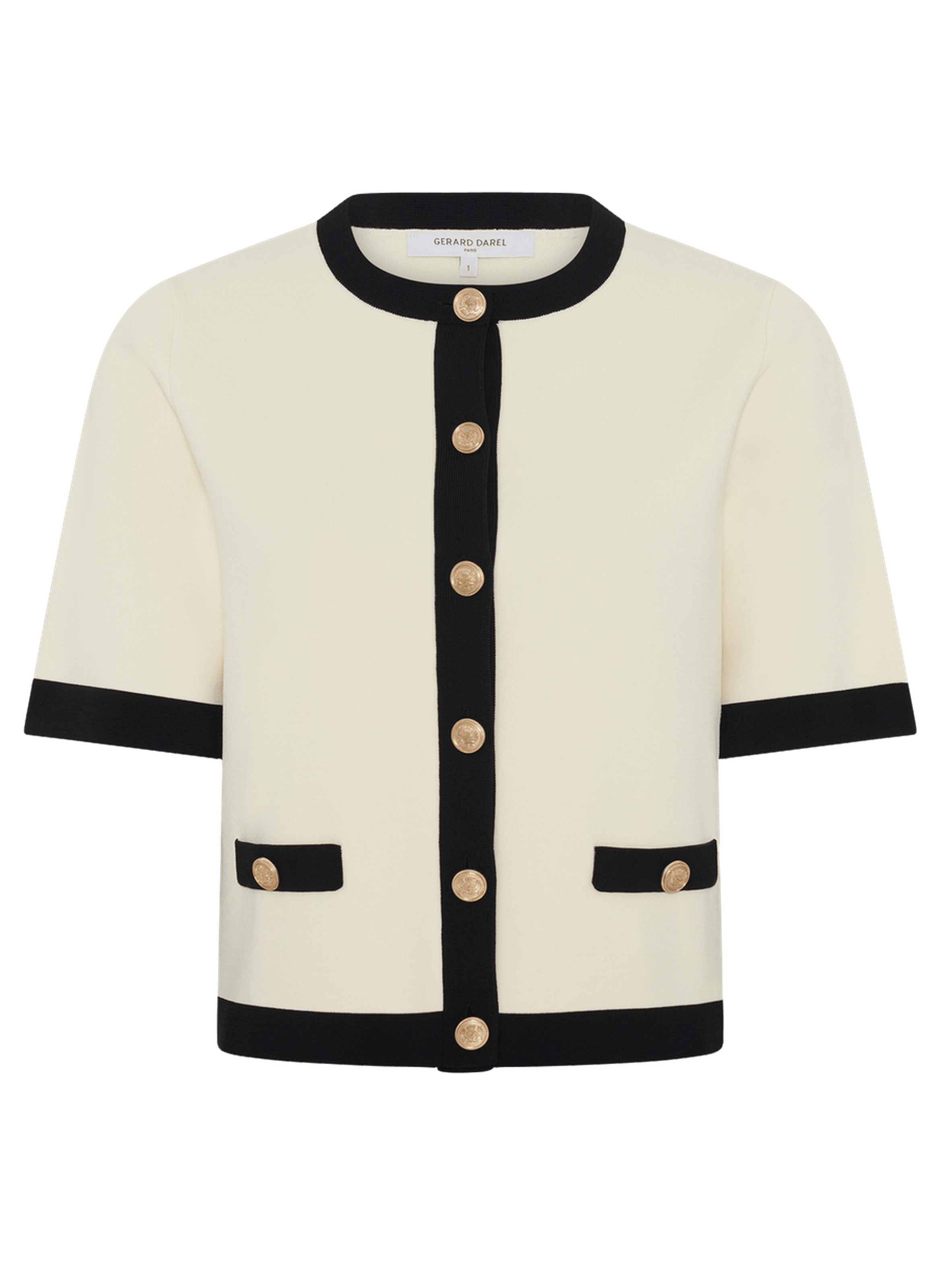 Gilet bicolore en maille - laila GERARD DAREL Beige