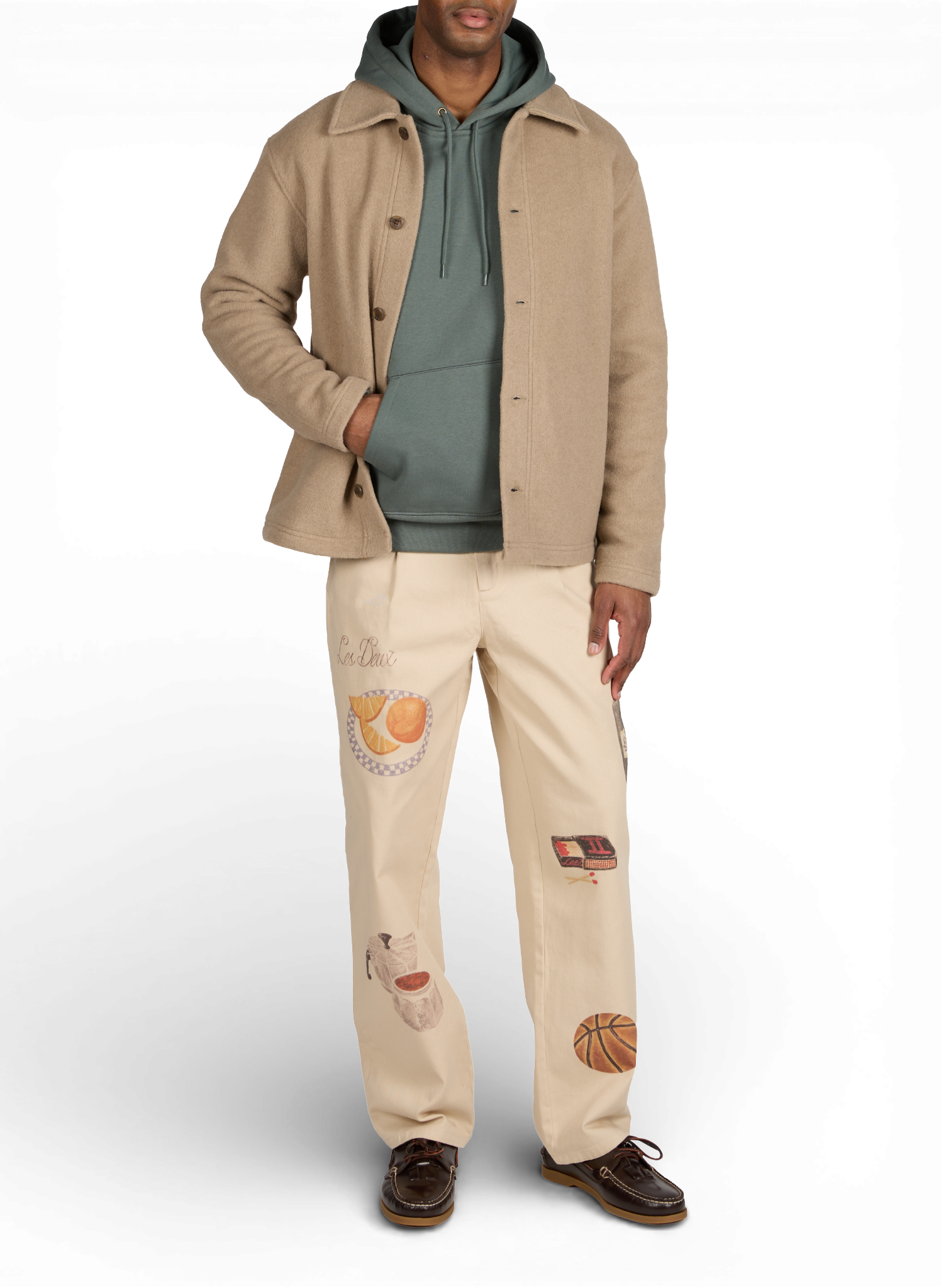 Straight jacket with classic collar LES DEUX Beige