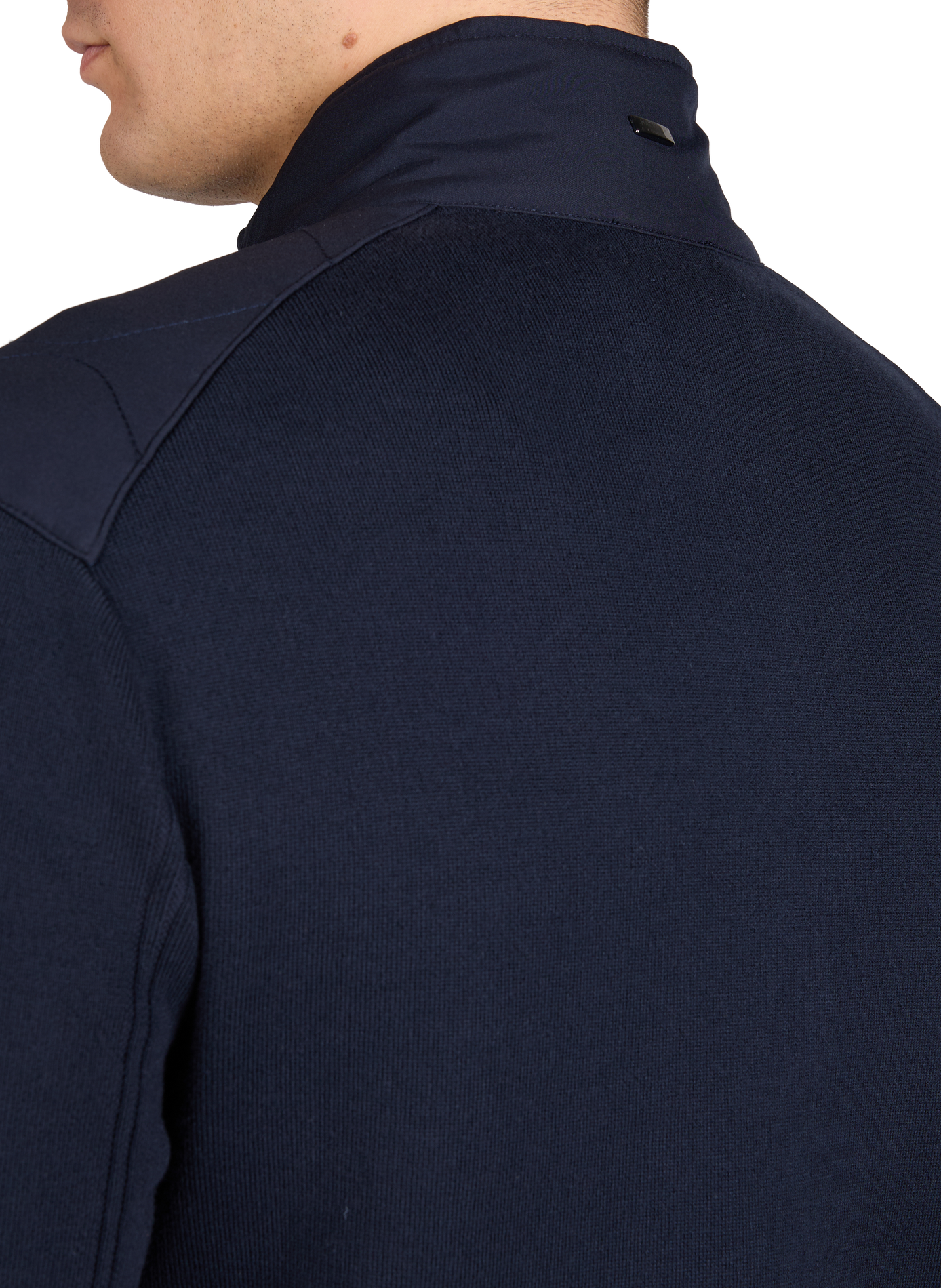 Blouson bi-matière en laine mérinos HACKETT Bleu