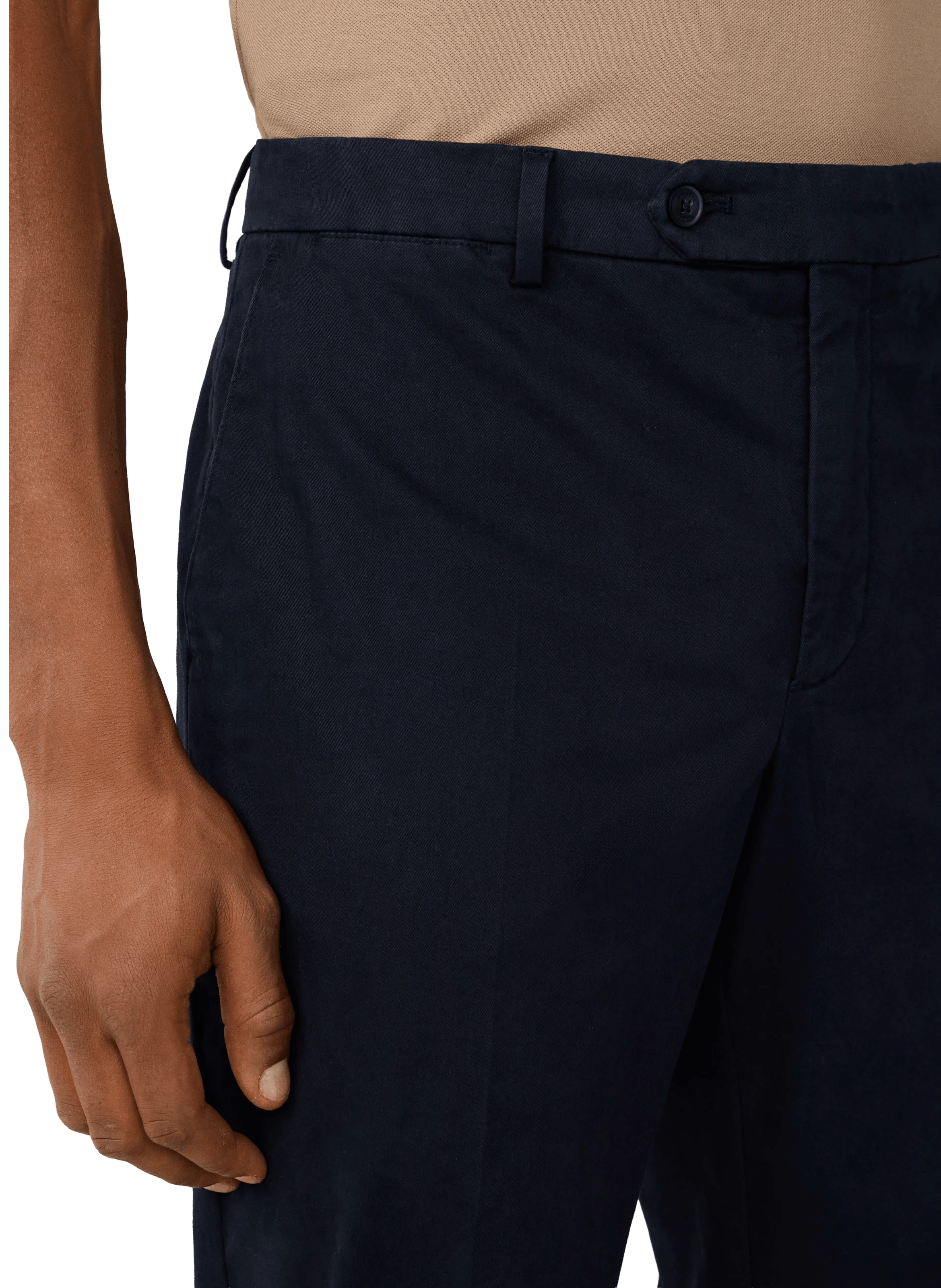 Pantalon chino en coton mélangé HACKETT Bleu