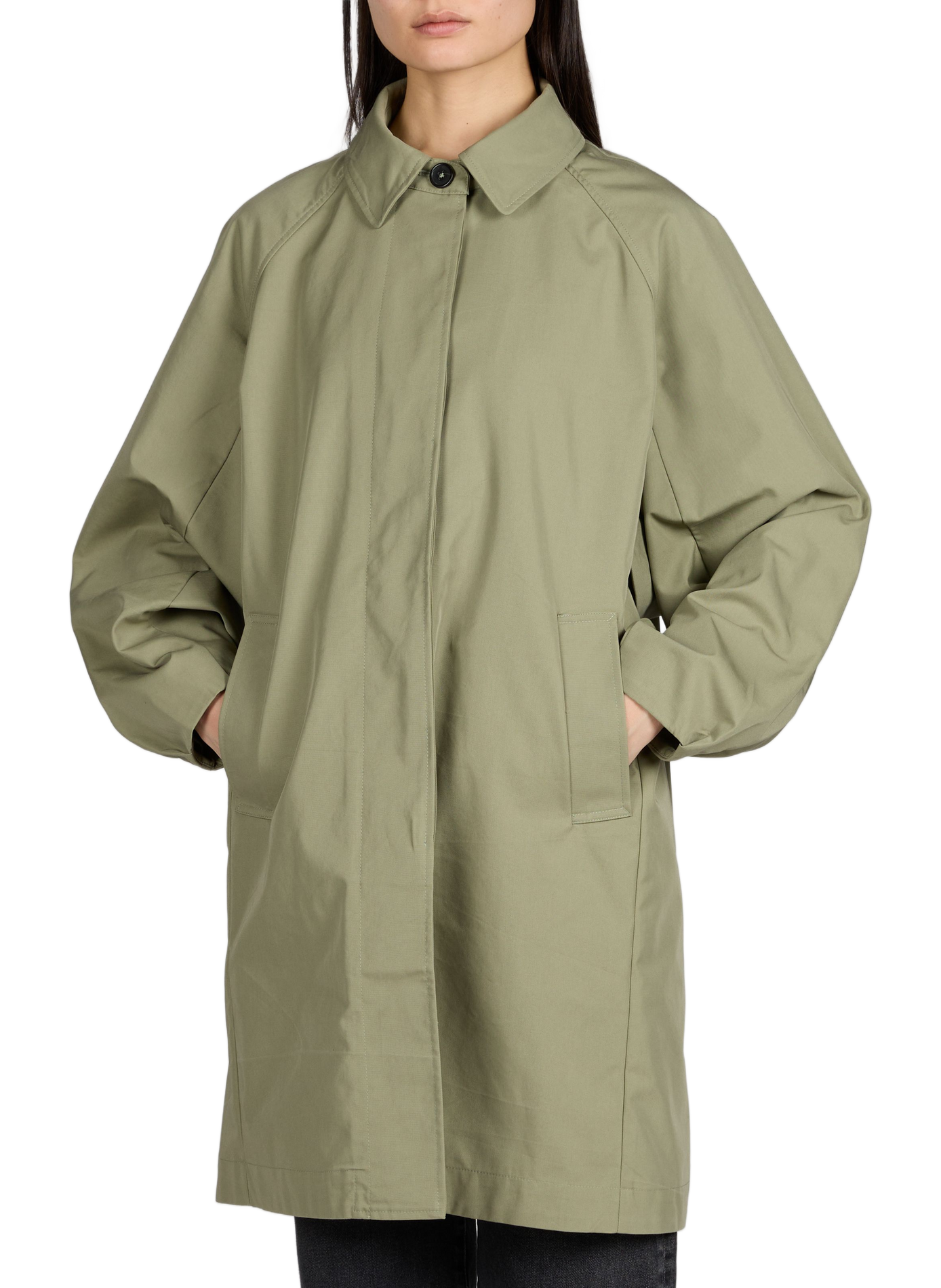 Coat Julie in blended cotton BELLEROSE Green