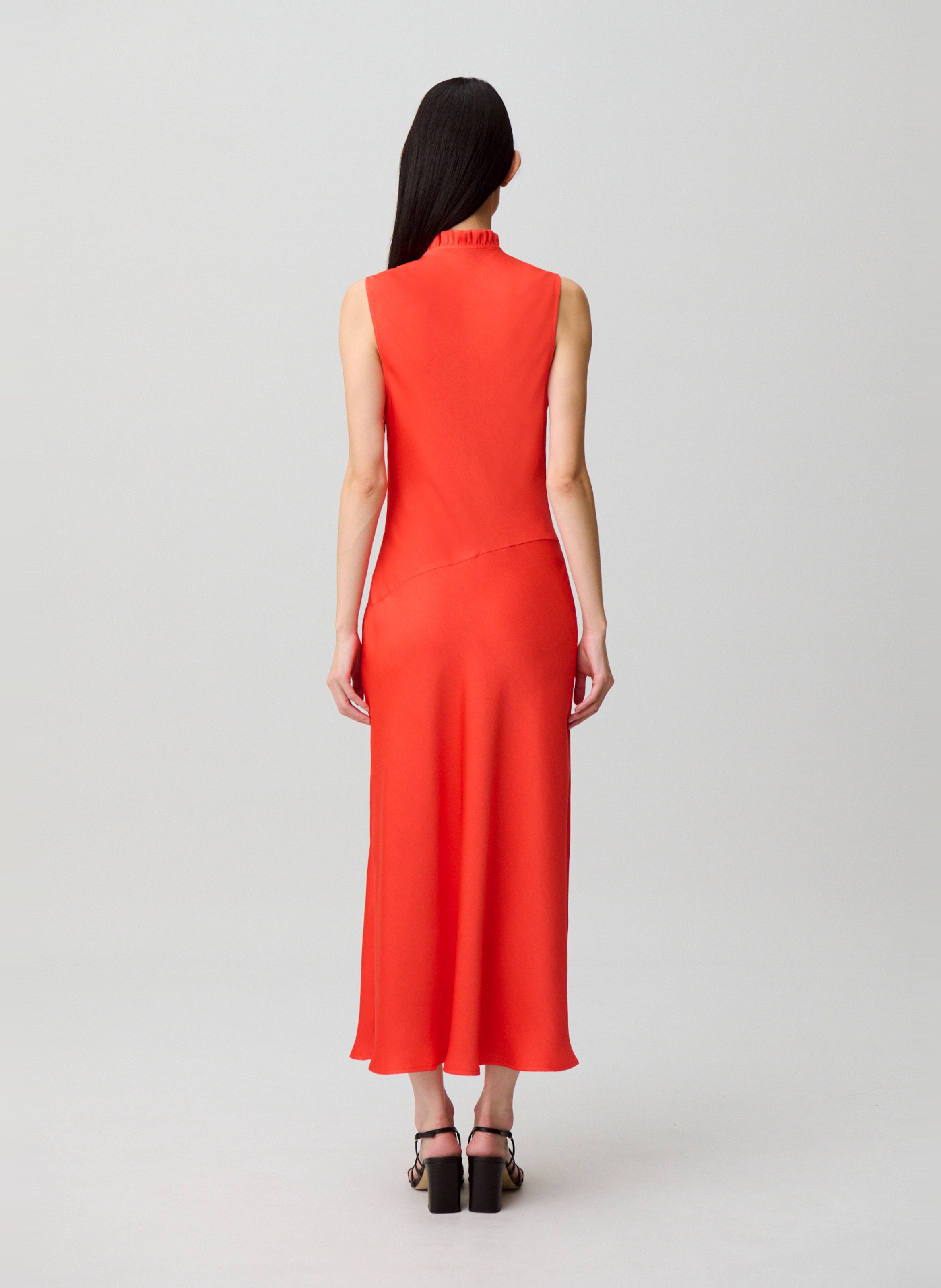 Robe midi évasée fluide CLAUDIE PIERLOT Orange