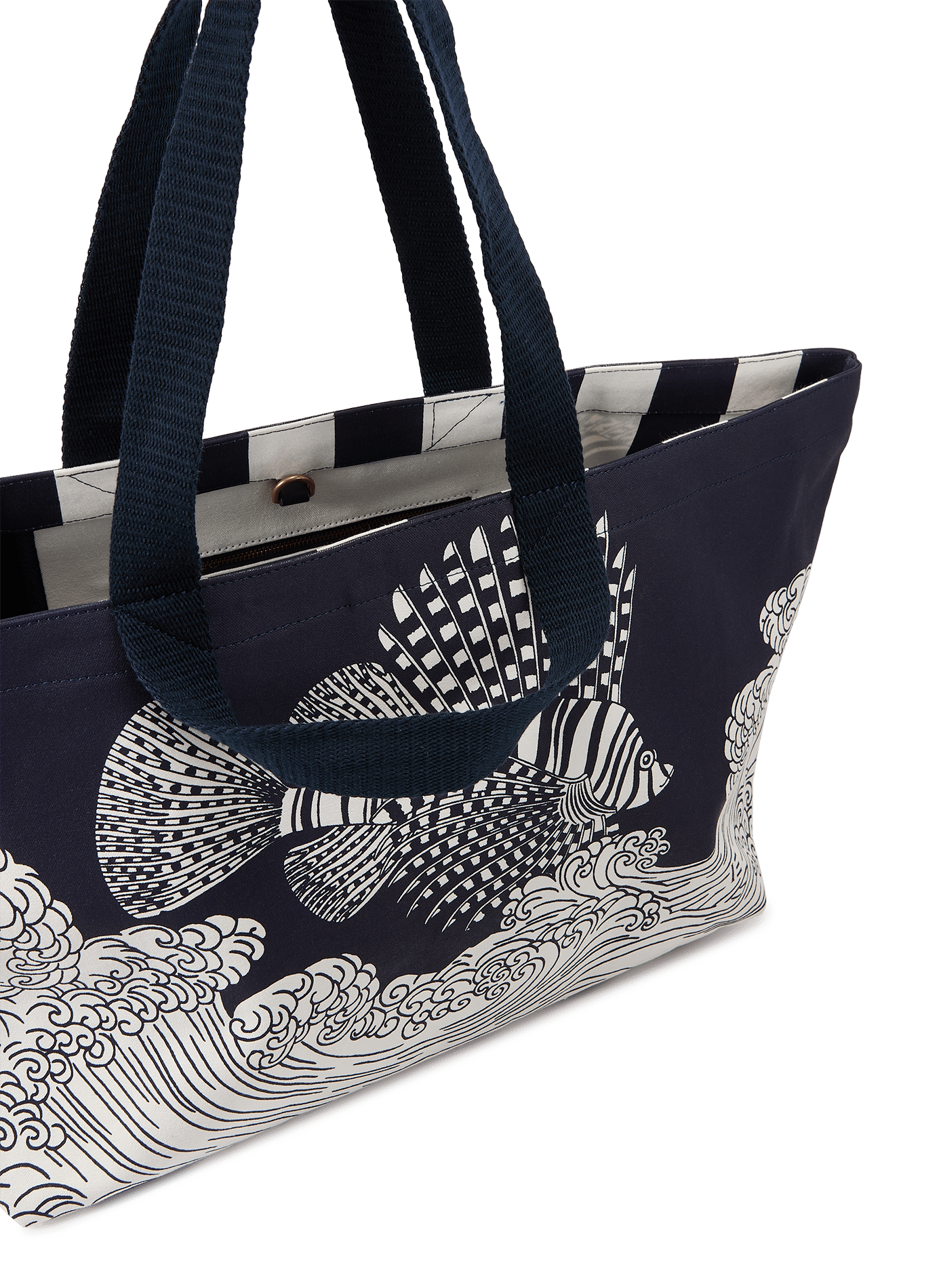 Cotton beach bag INOUITOOSH Blue