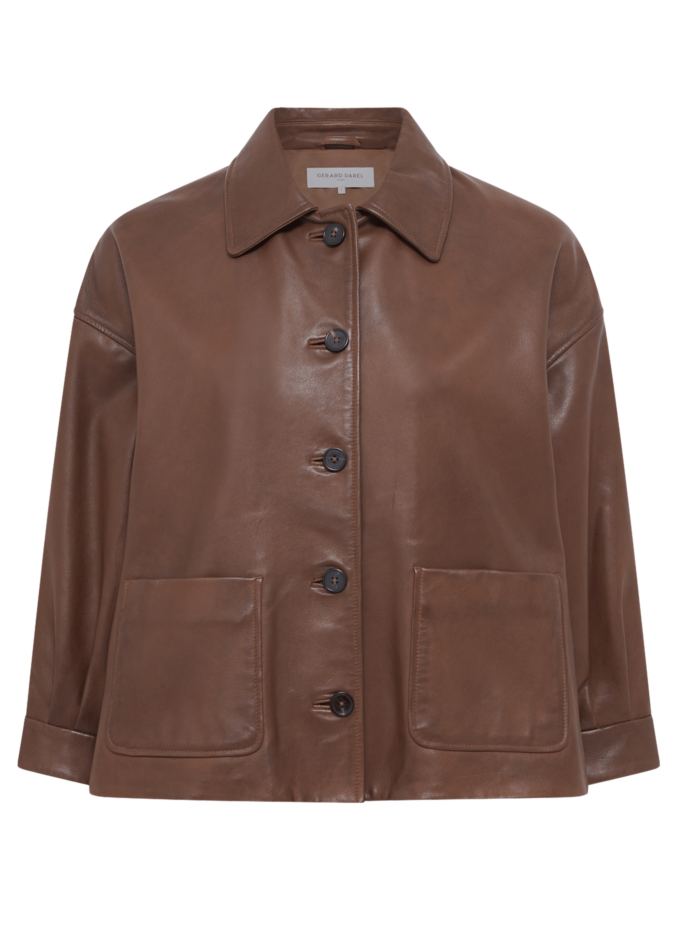 Veste en cuir vieilli - tinae GERARD DAREL Marron