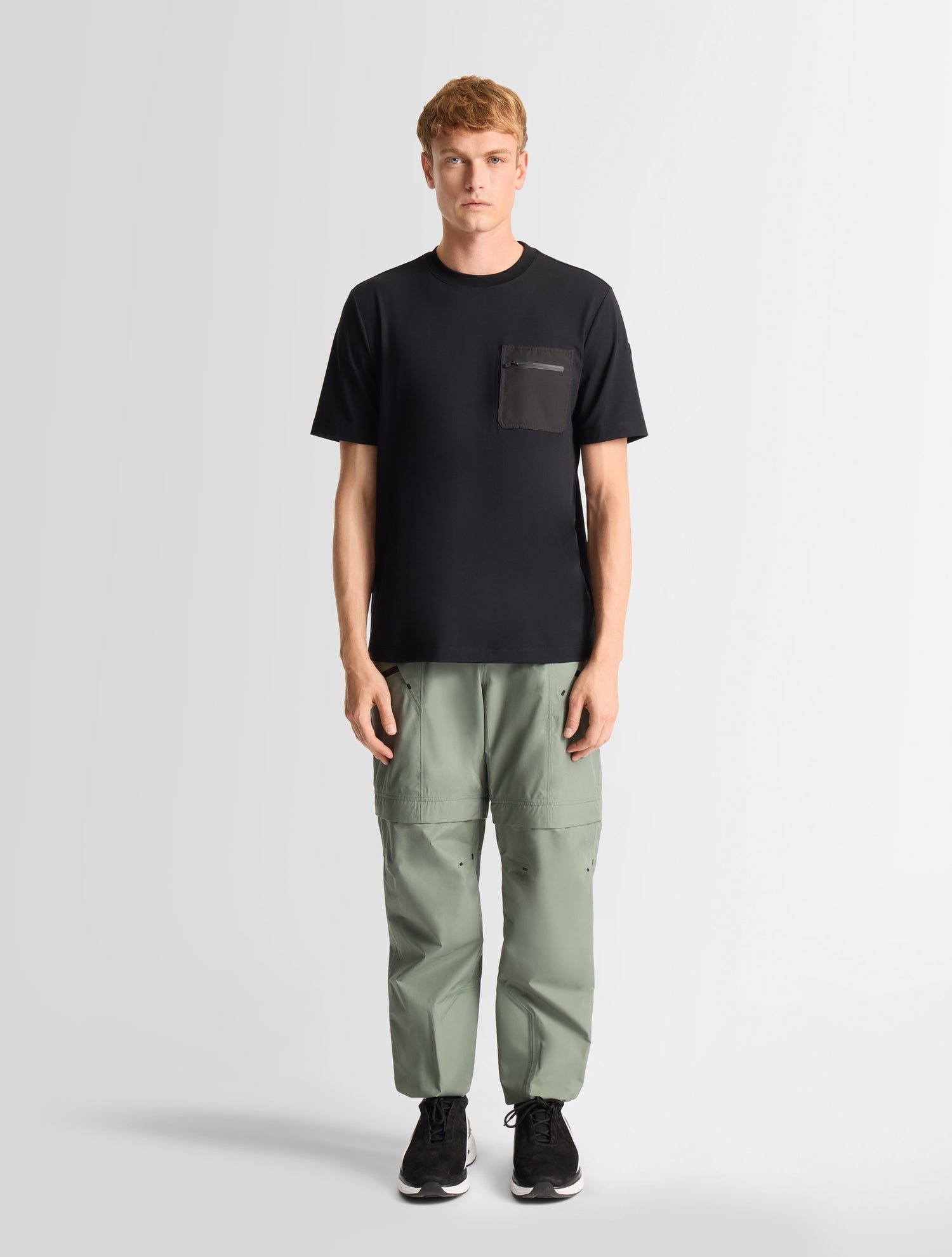 T-shirt rivio col rond coupe ajustée FUSALP Noir