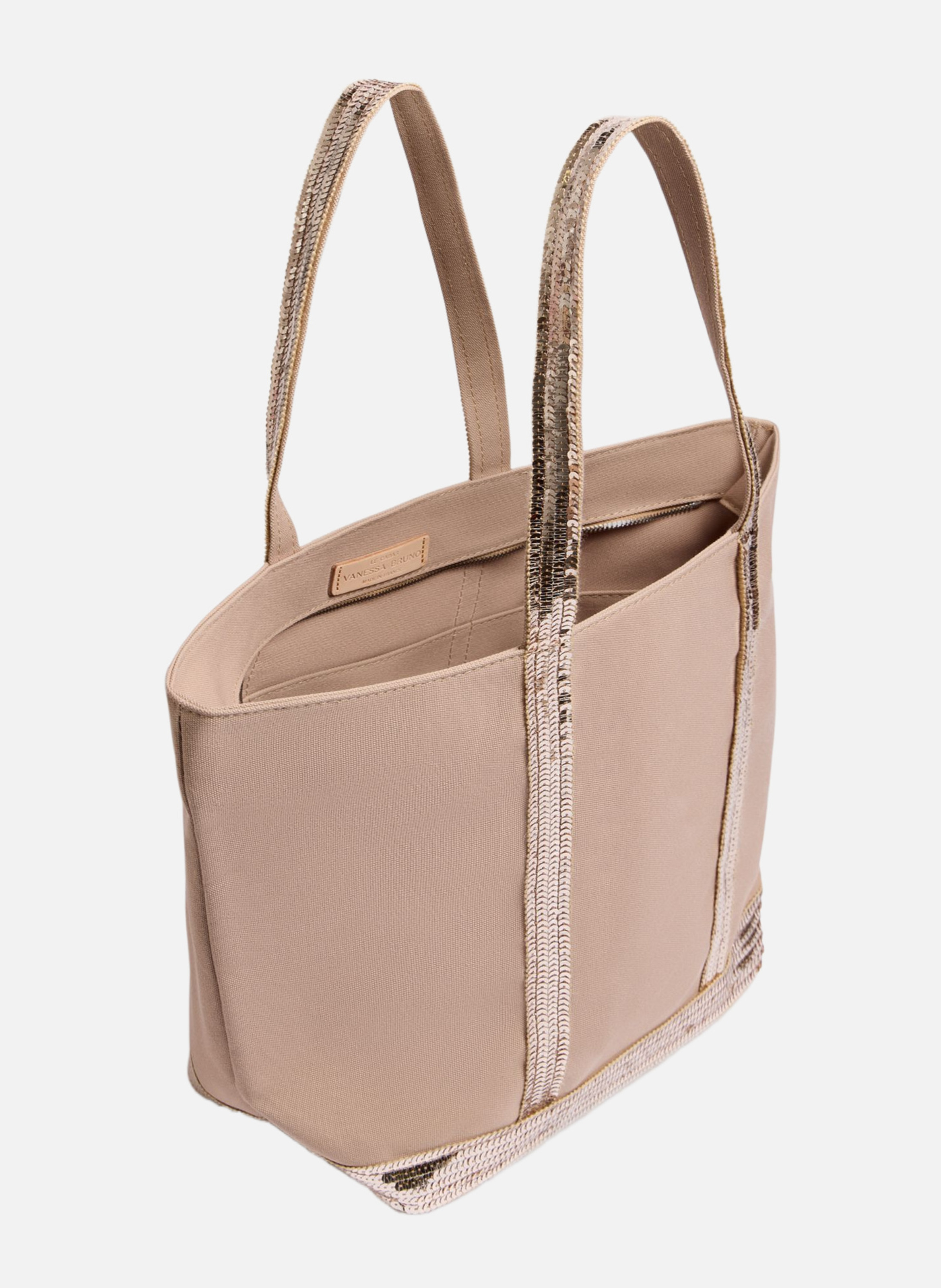 Cabas m zippé en toile VANESSA BRUNO Marron