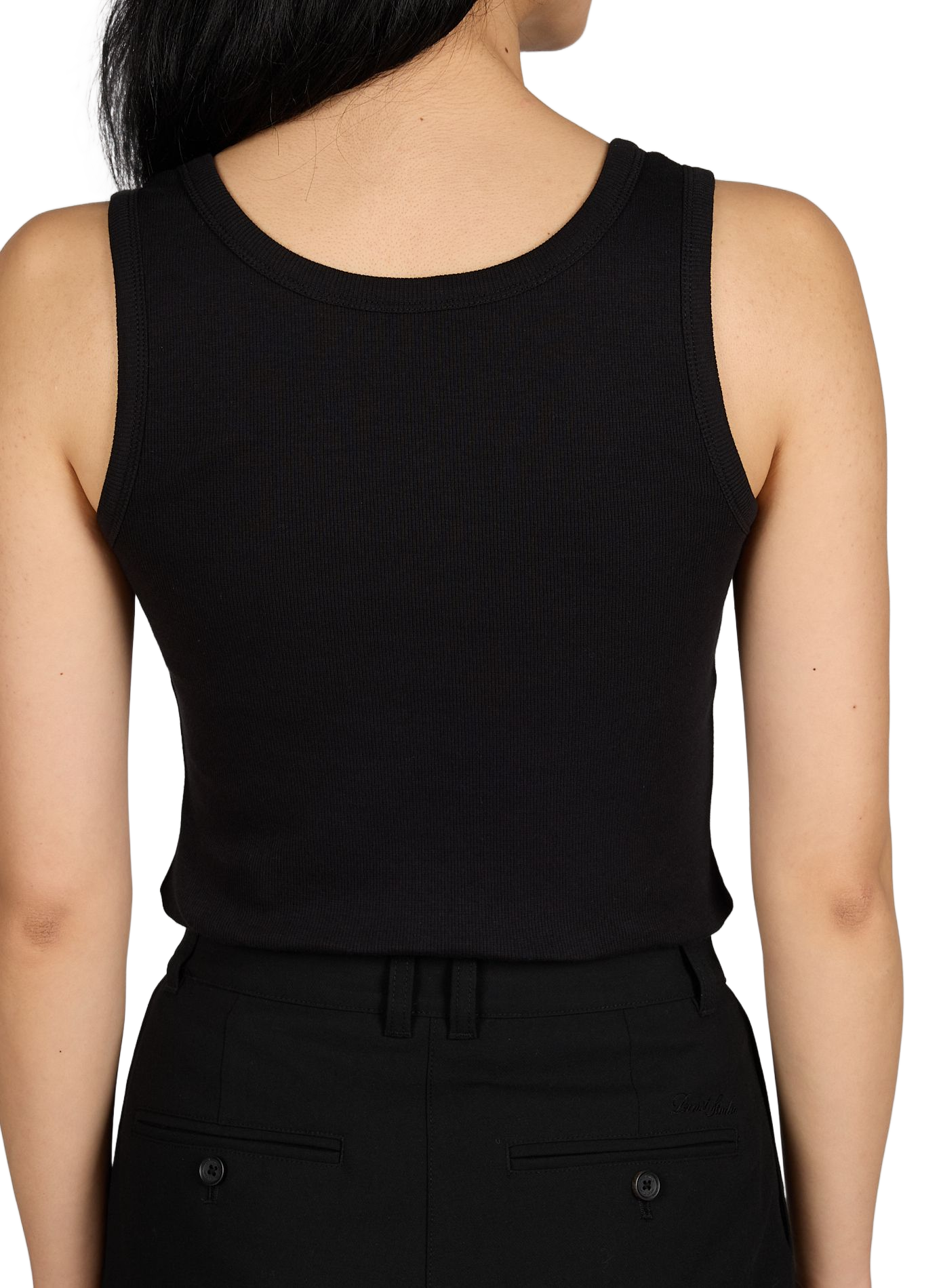 Ribbed cotton blend Tank top OBJECT Black