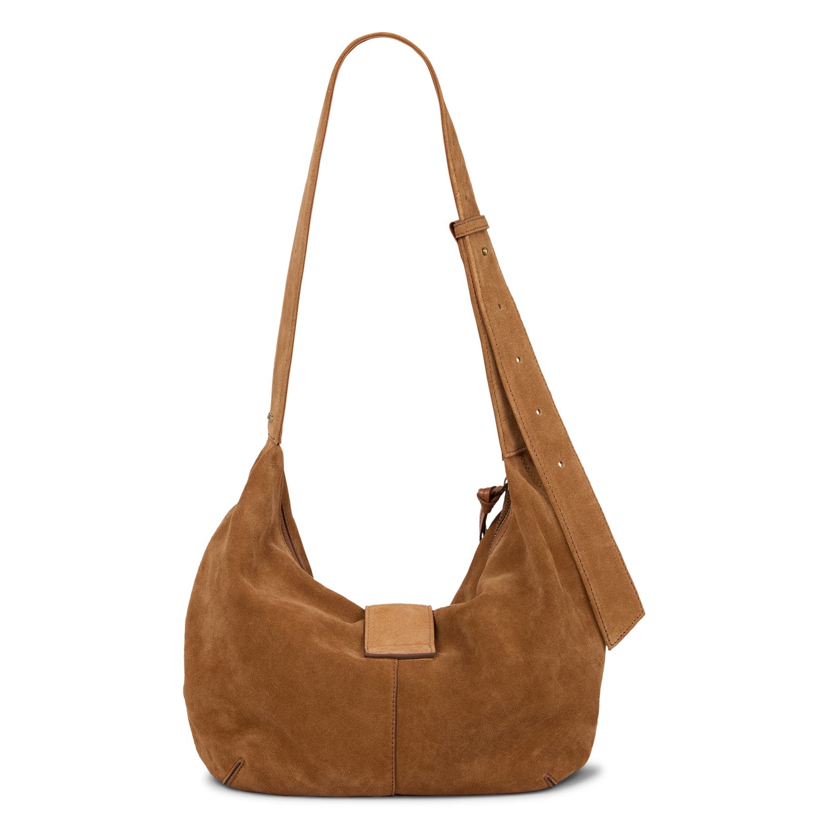 Sac hobo uni en daim youyou hobo BA&SH Marron