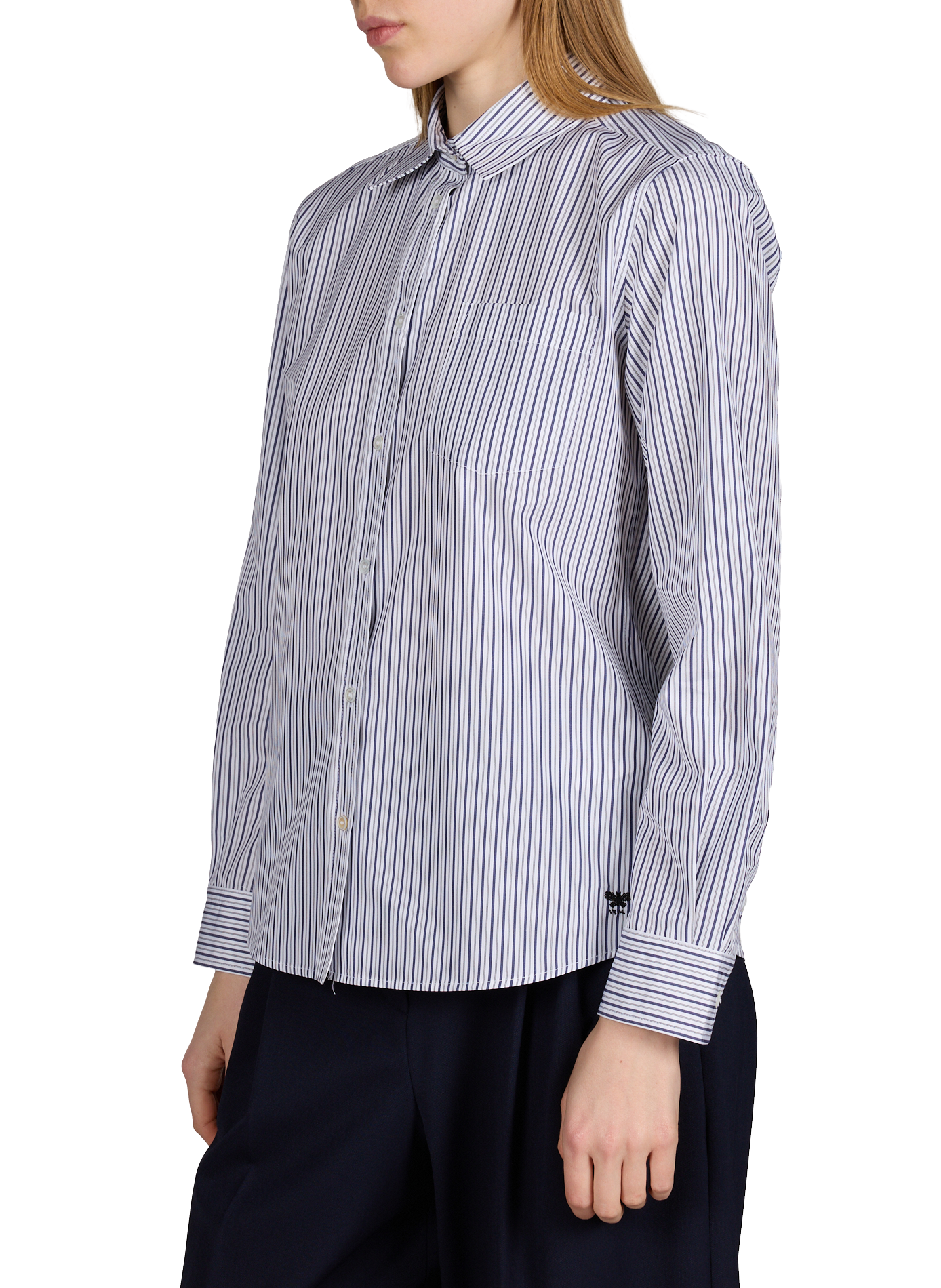 Chemise unie en coton MAX MARA WEEK END Bleu