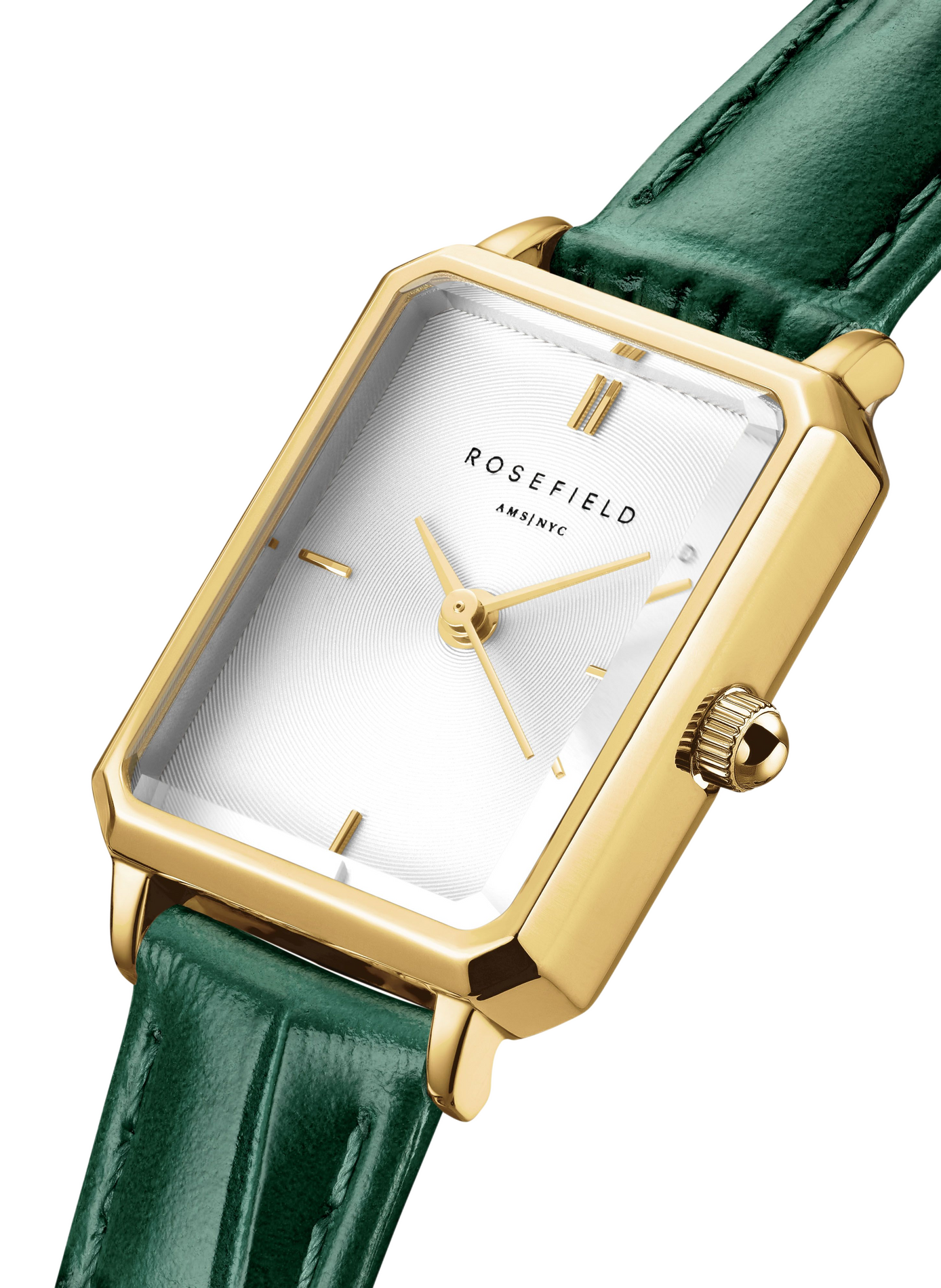 Montre anagogique Octagon Xs en cuir ROSEFIELD Blanc