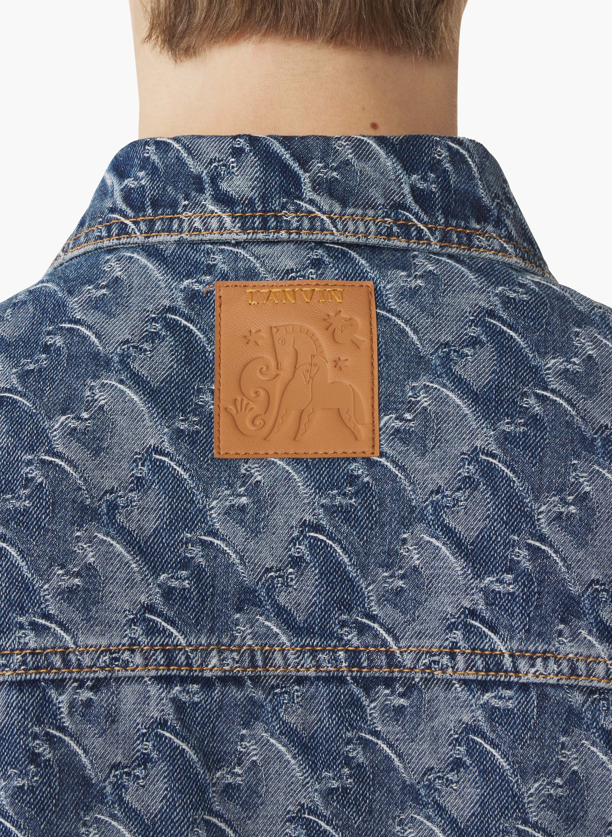 Veste en denim jacquard lunar year LANVIN Bleu