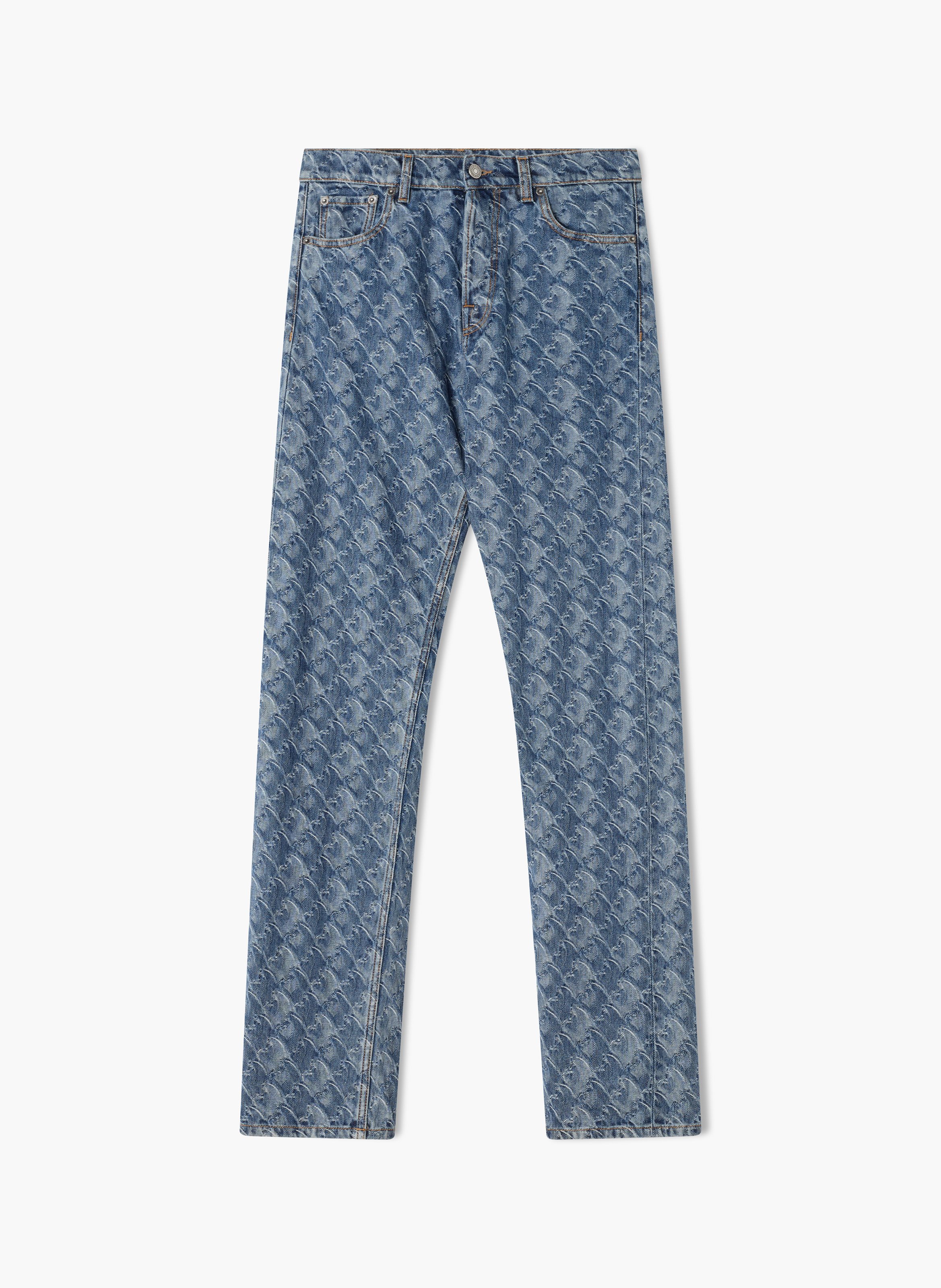 Pantalon en denim jacquard lunar year LANVIN Bleu