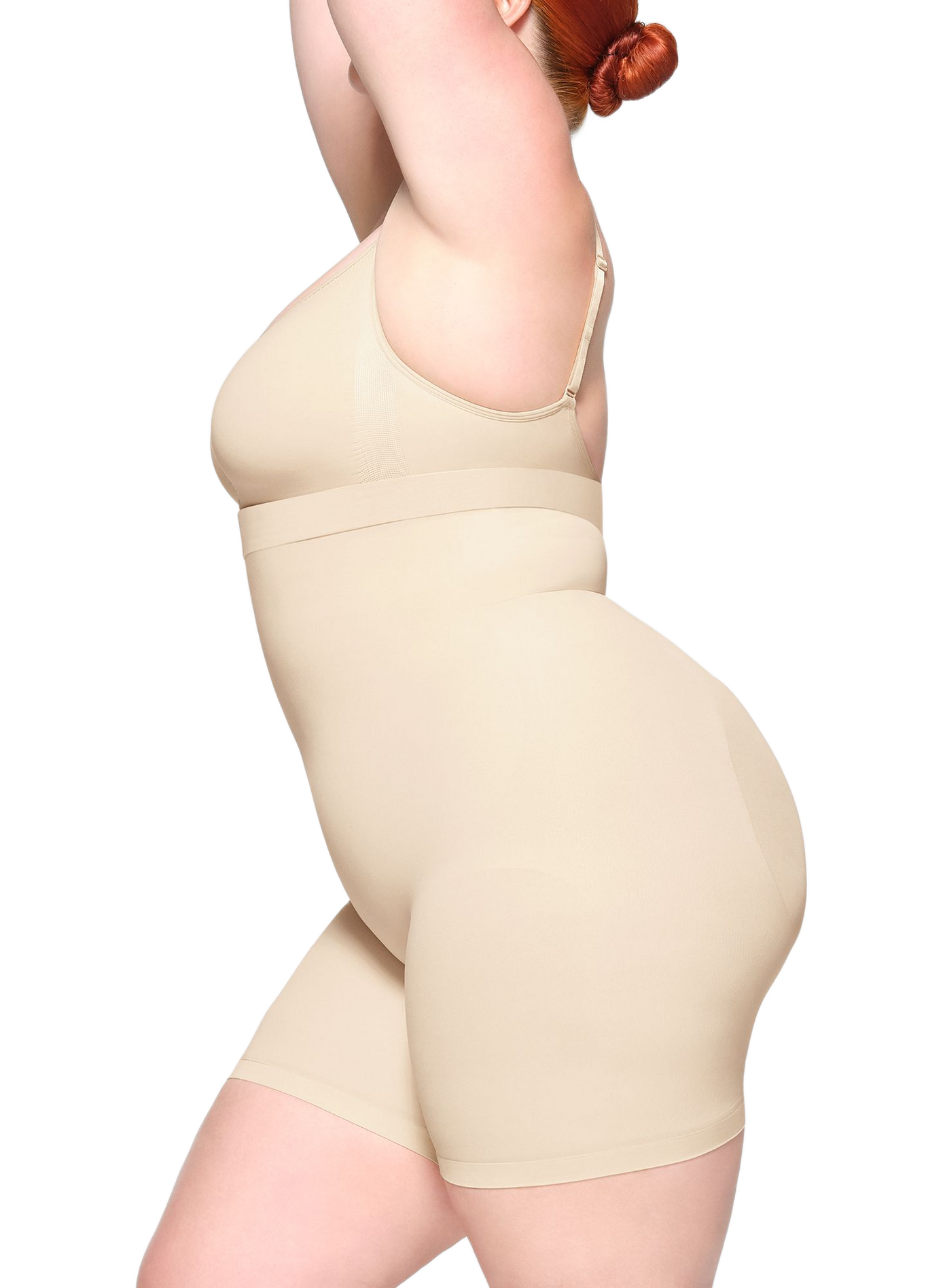 High-waisted sculpting shorts SKIMS Beige