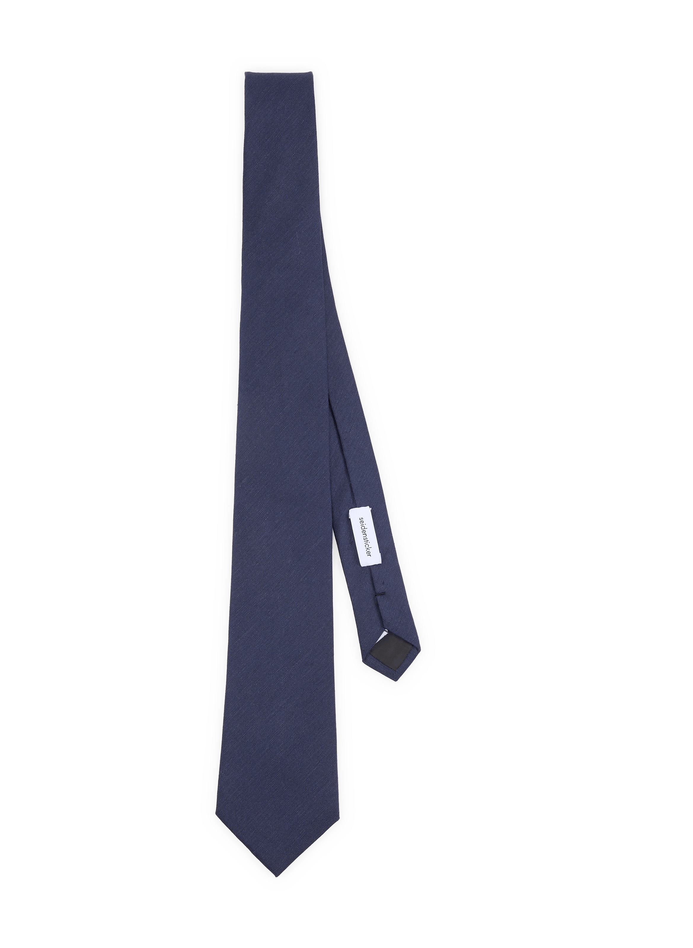 Satin blend cotton tie SEIDENSTICKER Blue