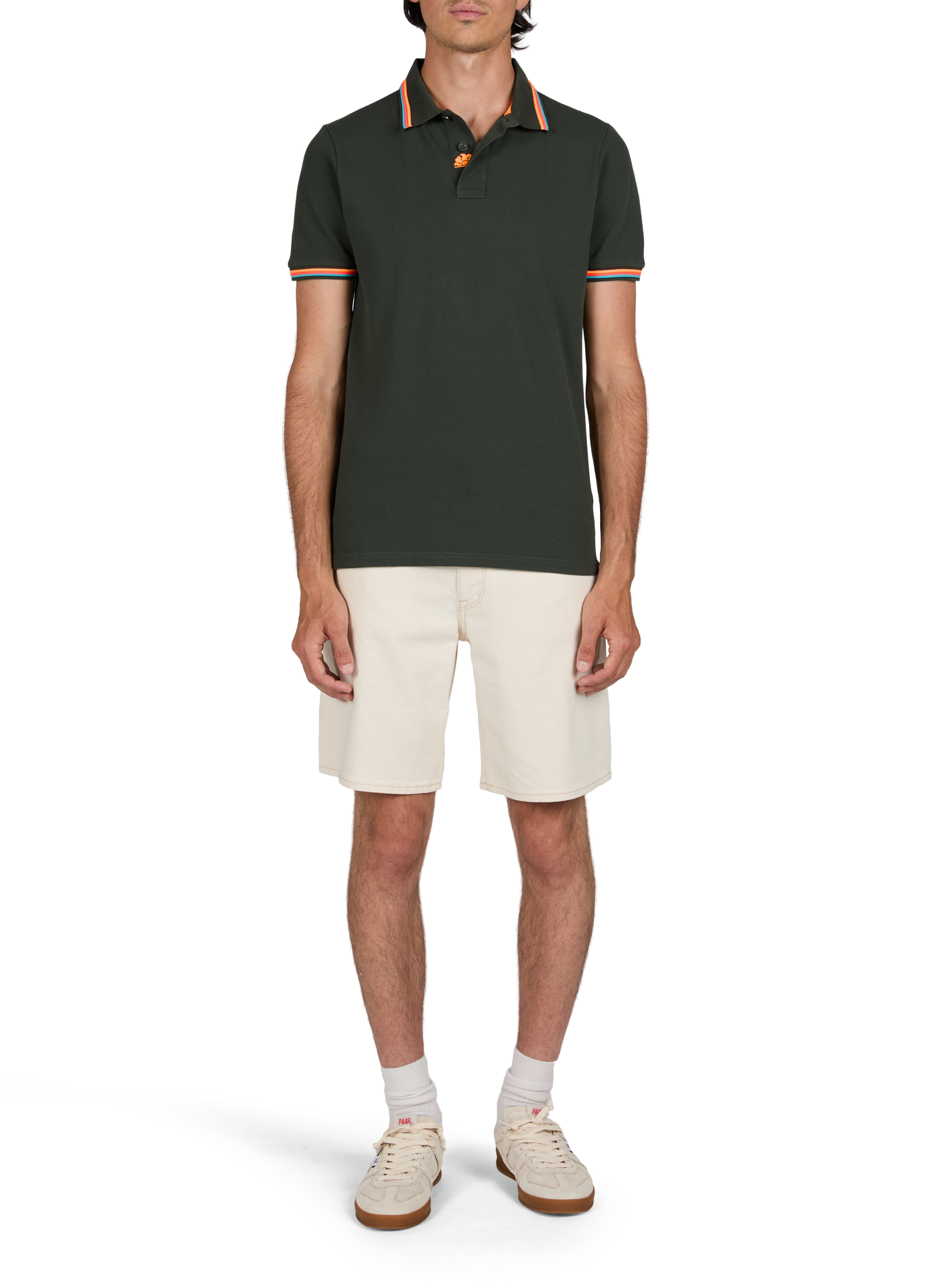 Cotton-blend polo shirt SUNDEK Green