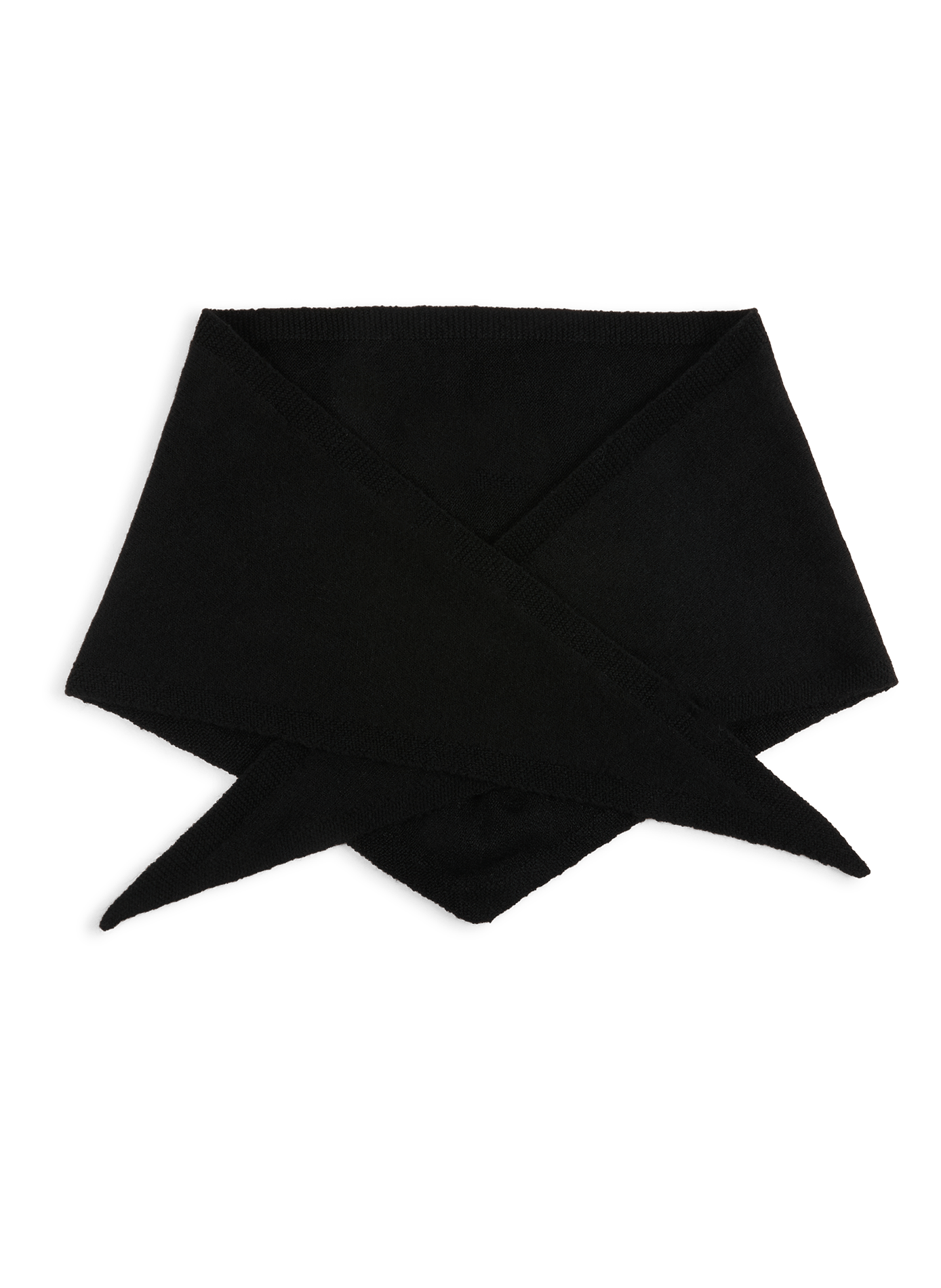 Ribbed triangle scarf SAISON 1865 Black