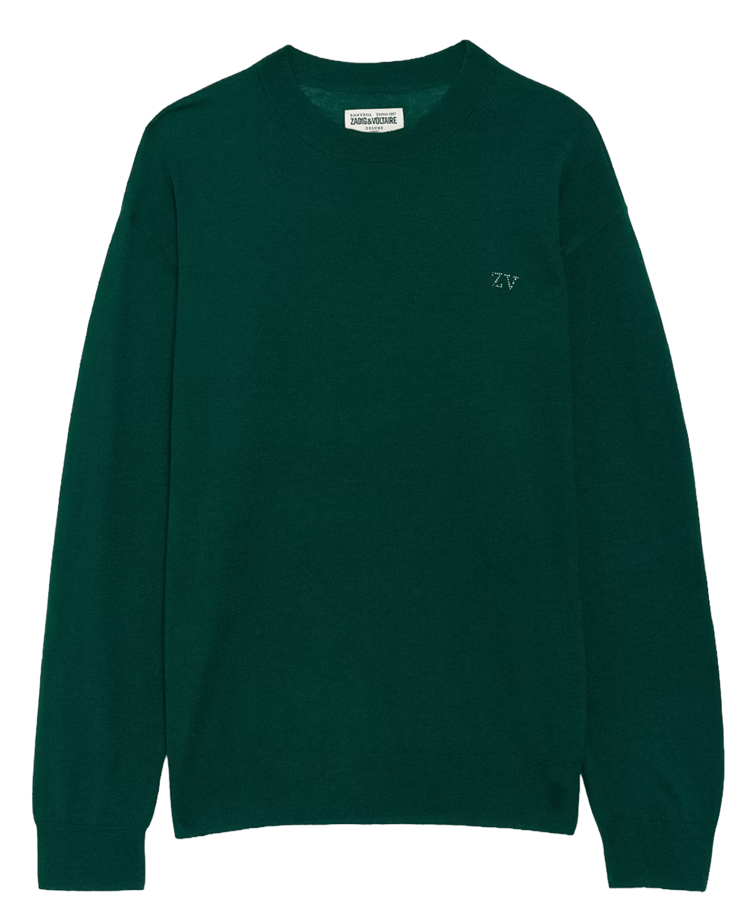 Pull droit uni en cachemire swyna ZADIG&VOLTAIRE Vert