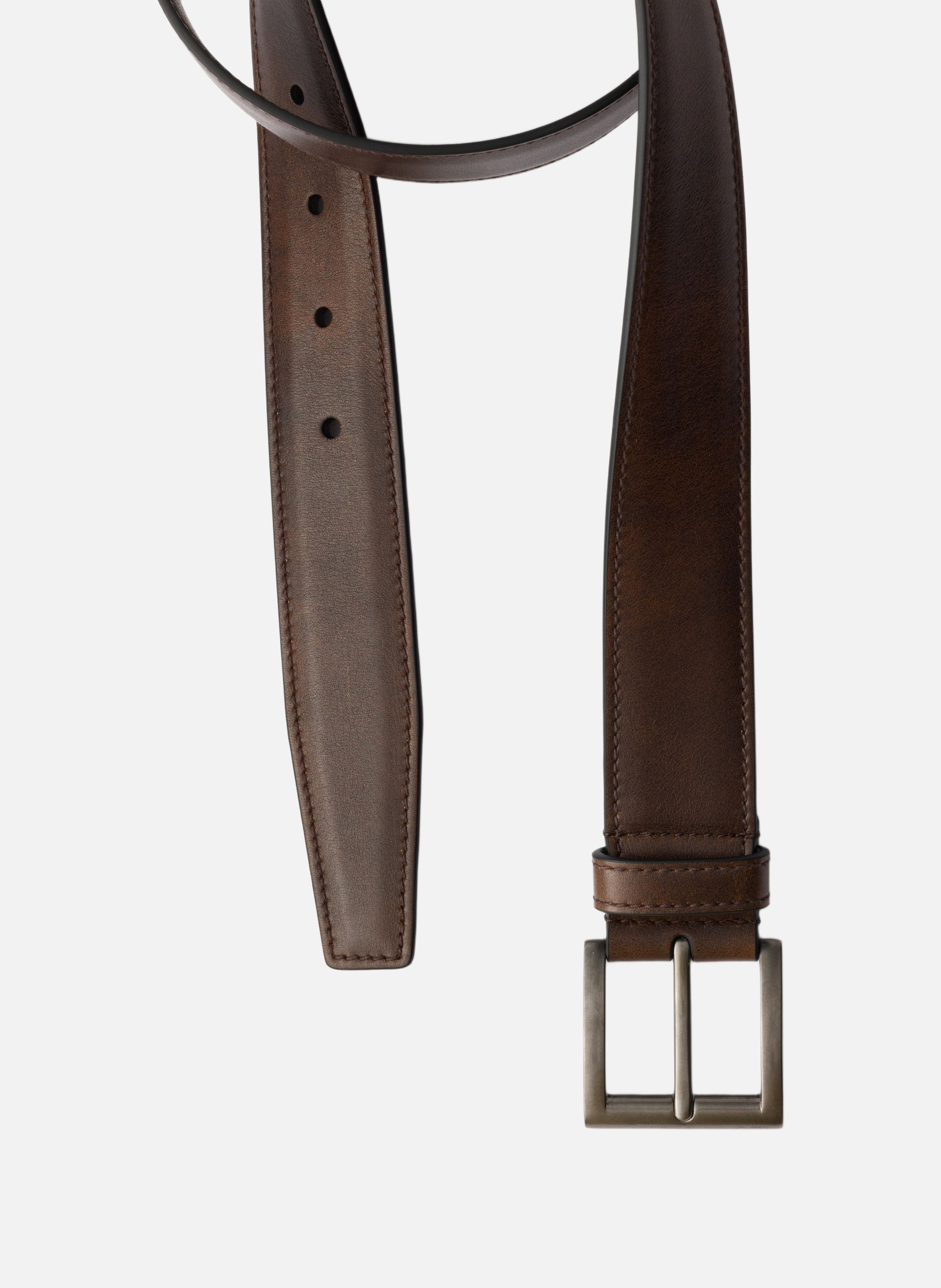 Ceinture en cuir PRADA Marron
