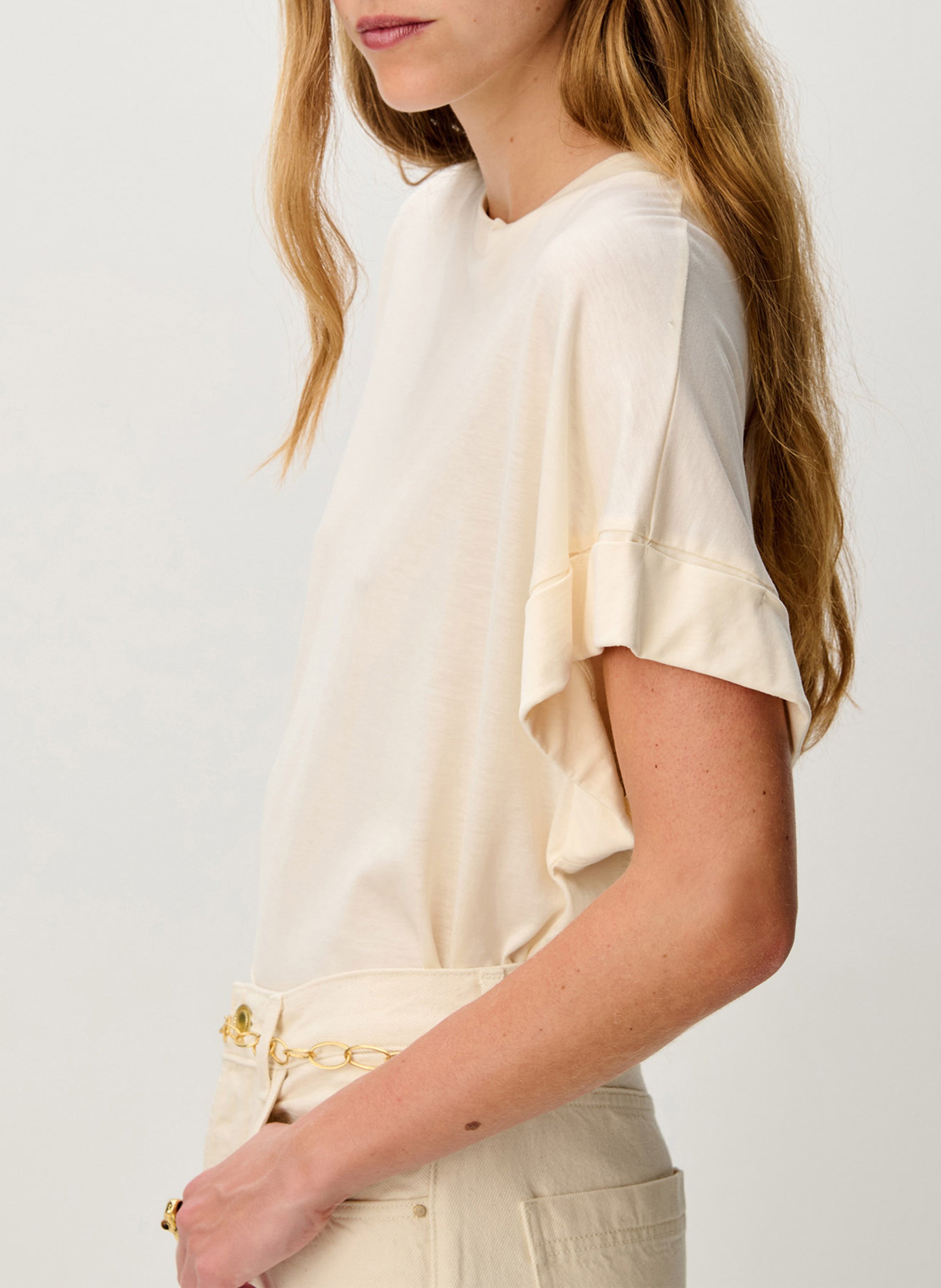 Tee-shirt col rond dimentica SESSUN Beige
