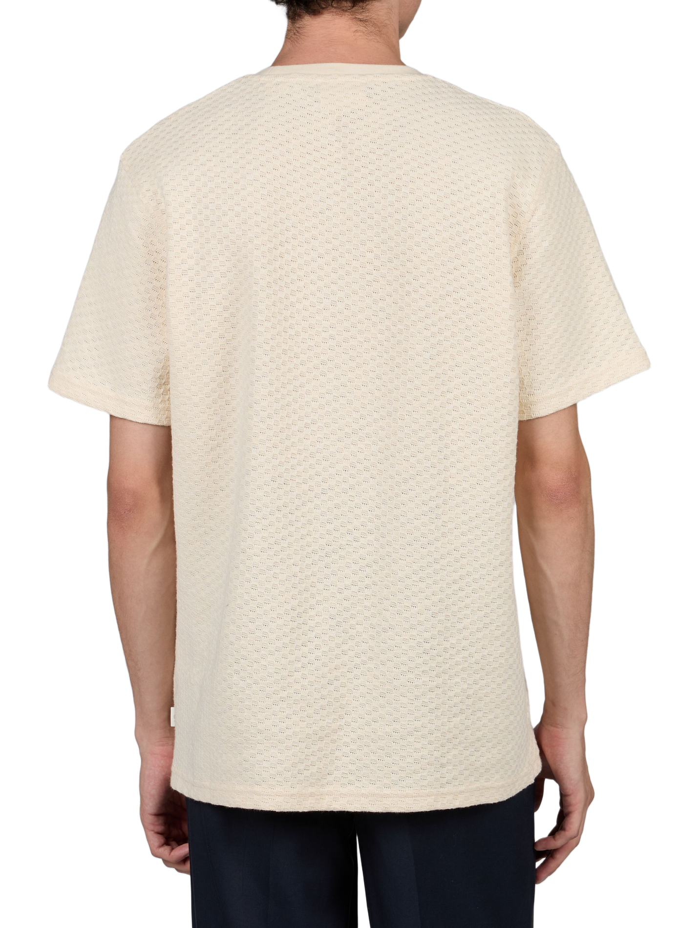 T-shirt texturé en coton mélangé LES DEUX Blanc