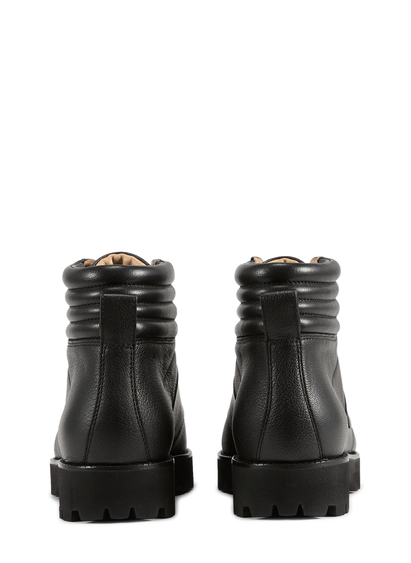 Grained leather ankle boots VALENTINO Black