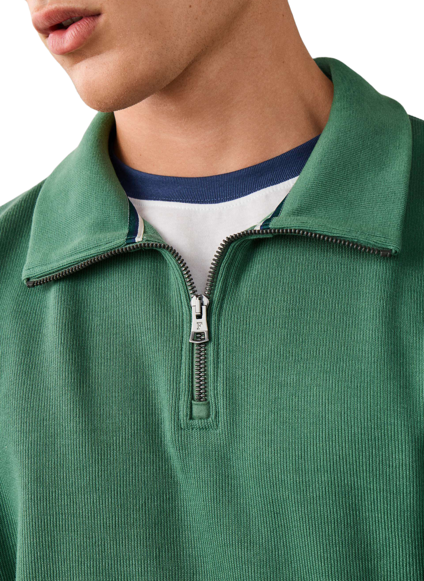 Gerader Sweatshirt mit Stehkragen aus Baumwolle FACONNABLE Grun