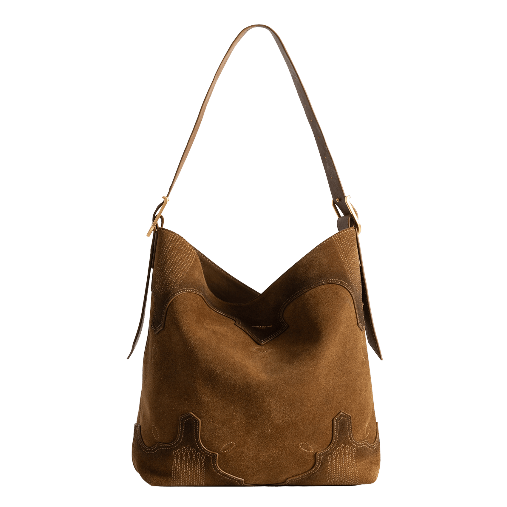 Handtas in suède western stijl jane ZADIG&VOLTAIRE Bruin
