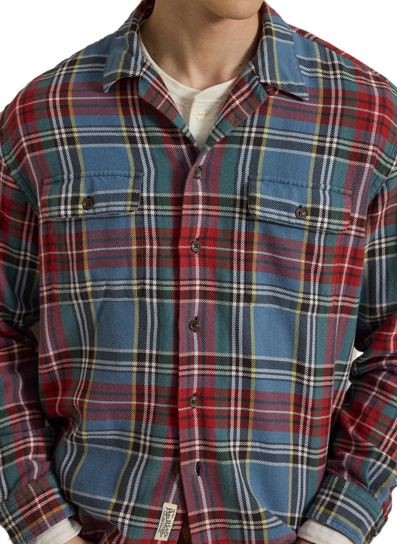 Chemise droite col classique à carreaux en coton POLO RALPH LAUREN Multicolore