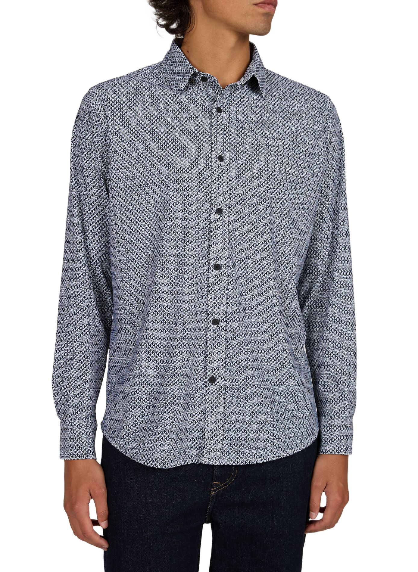 Straight striped shirt by Jean Murcie 1789 CALA Black
