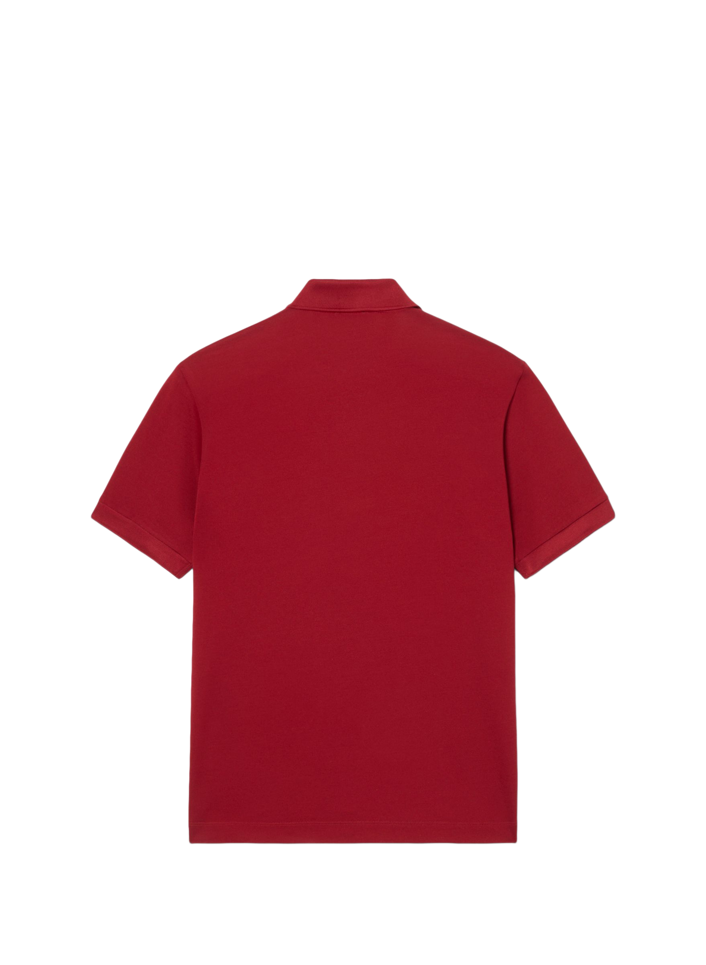 Polo manches courtes à logo en soie LACOSTE Rouge