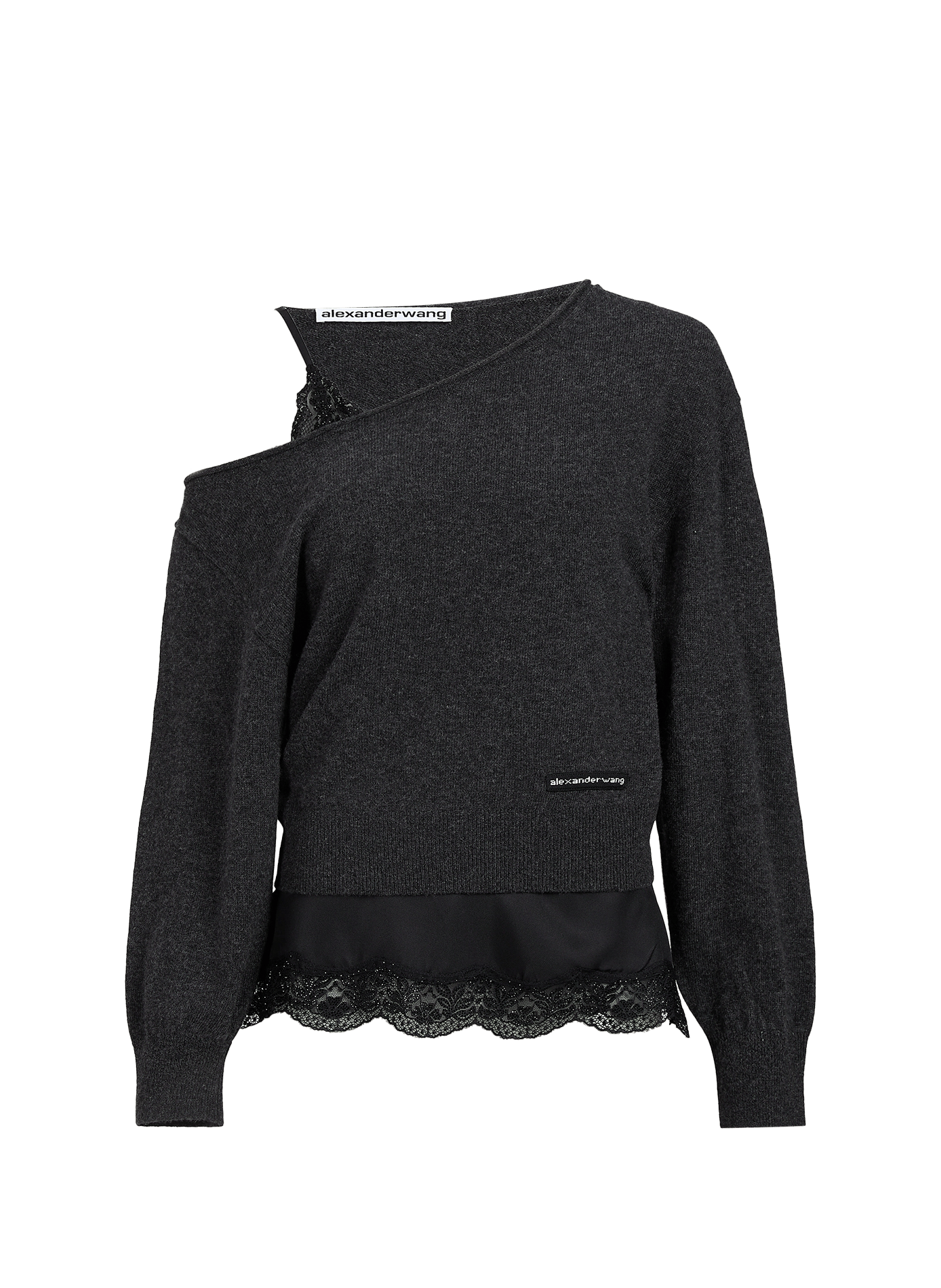 Oversized wool blend sweater ALEXANDER WANG Grey