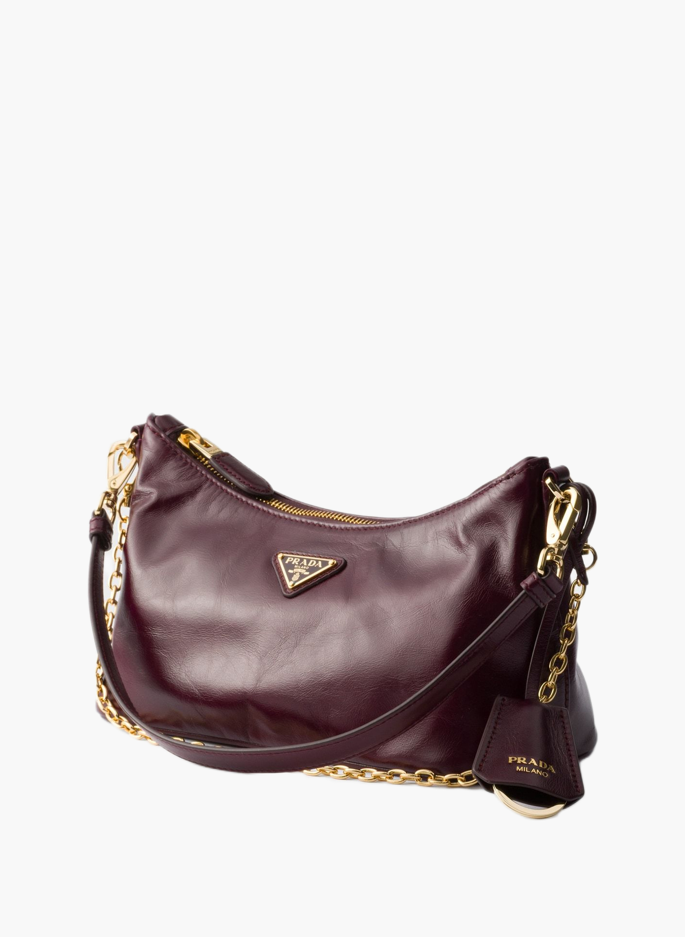 Mini sac en cuir PRADA Rouge
