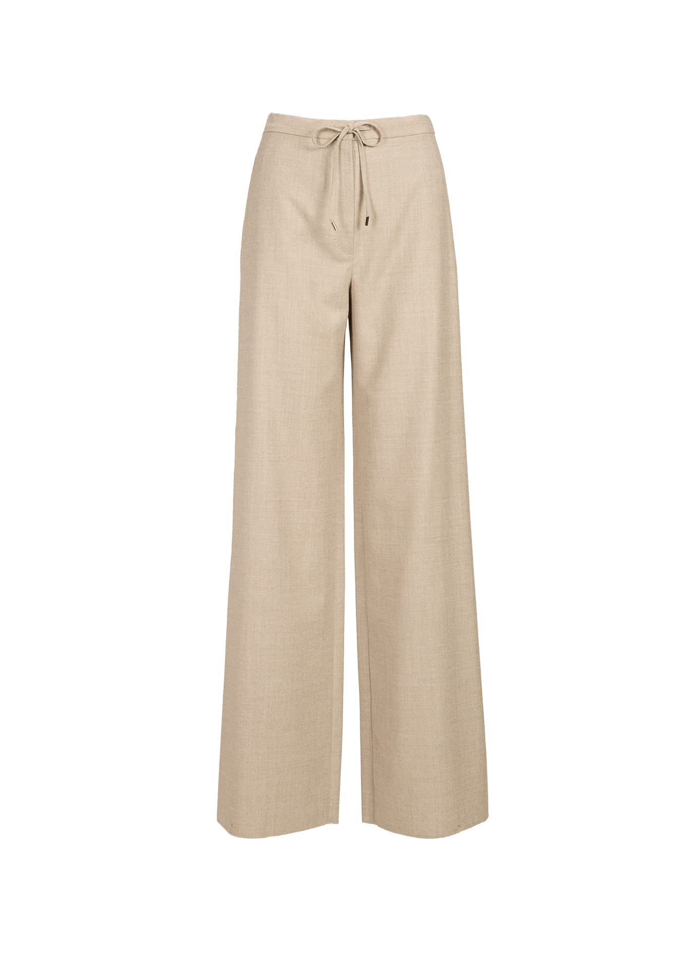 Plain wide-leg tailored trousers MAX MARA STUDIO Beige