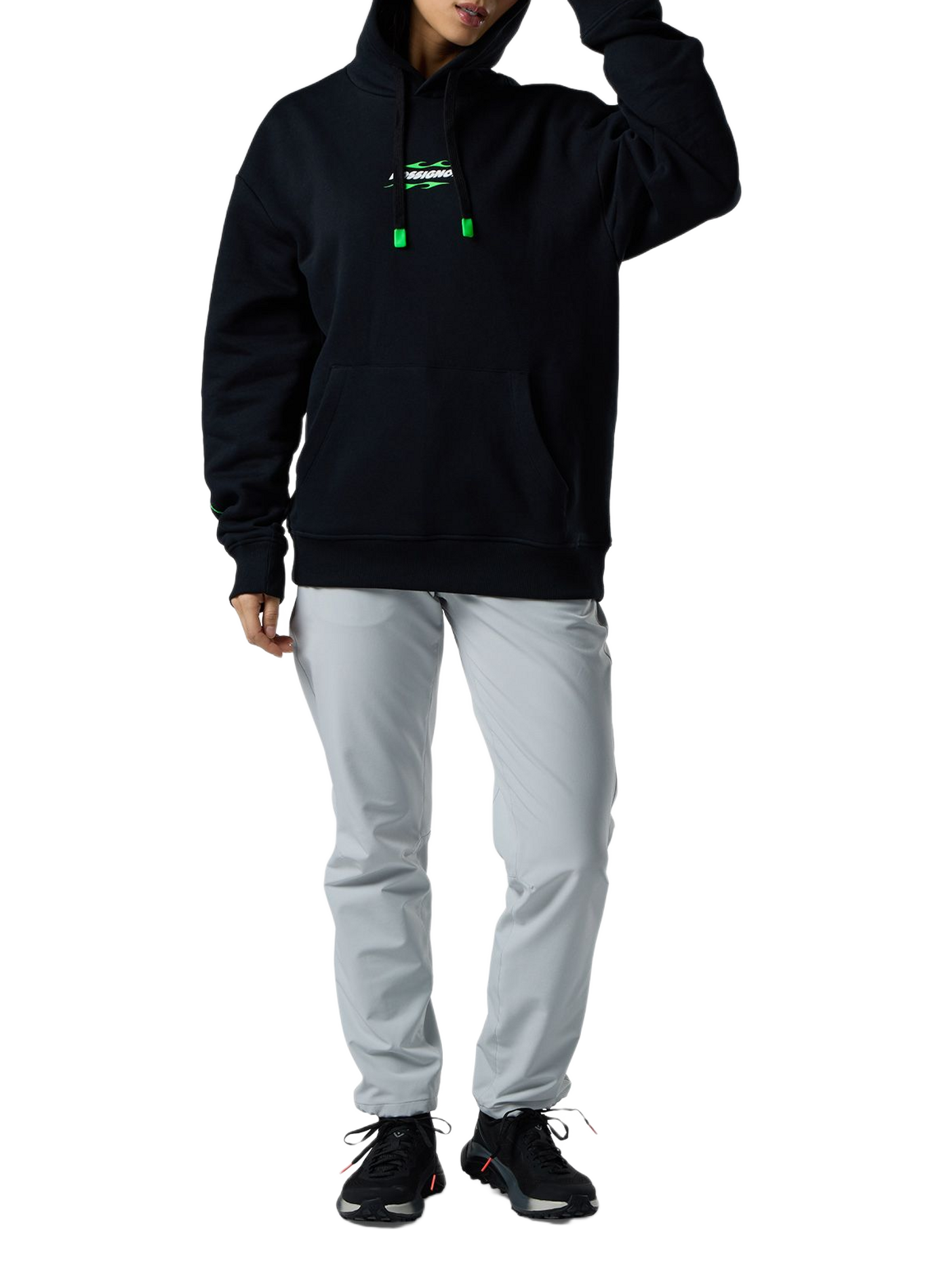 Printed hoody in cotton ROSSIGNOL Black