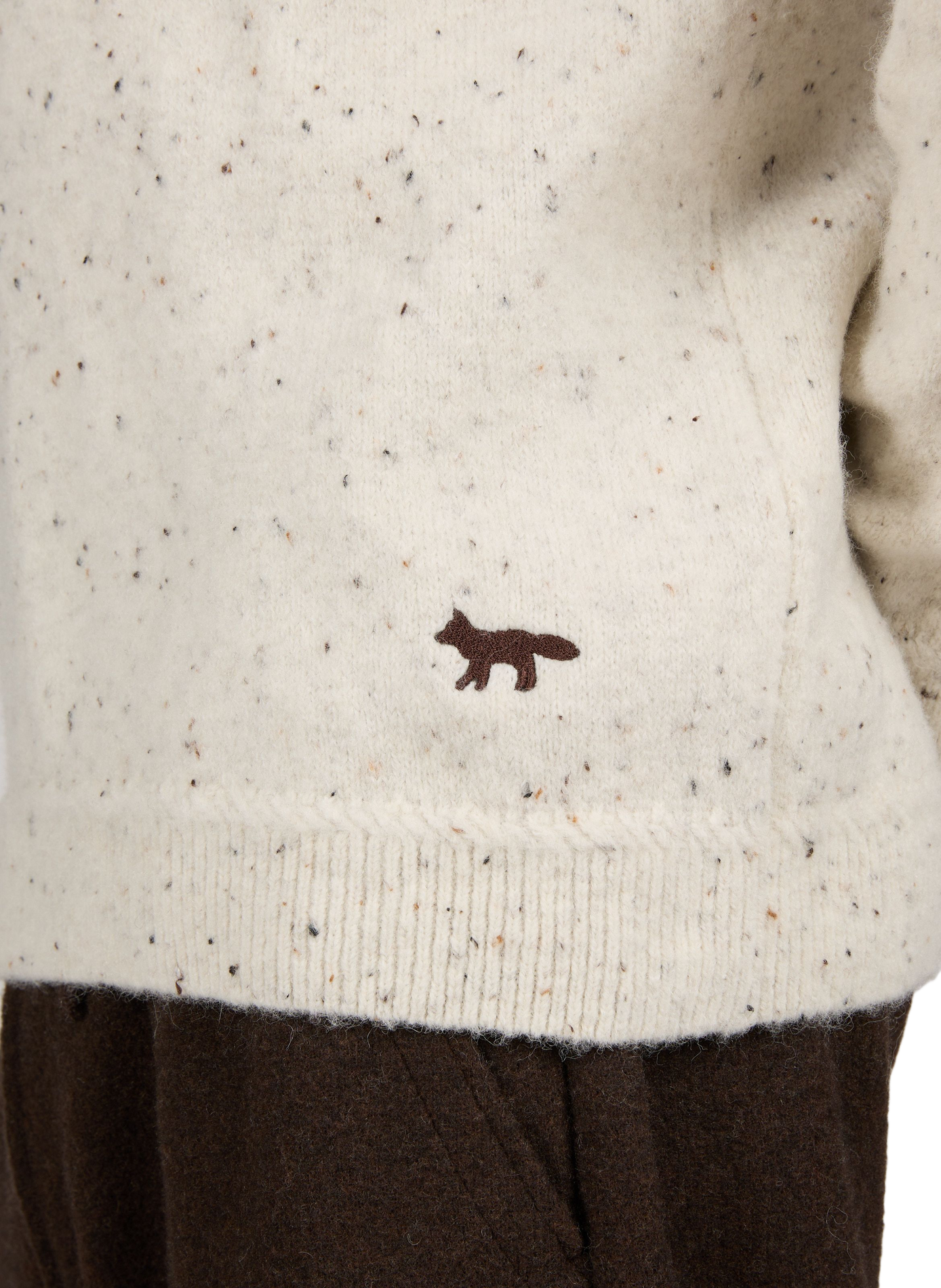 Straight wool blend sweater MAISON KITSUNÉ White
