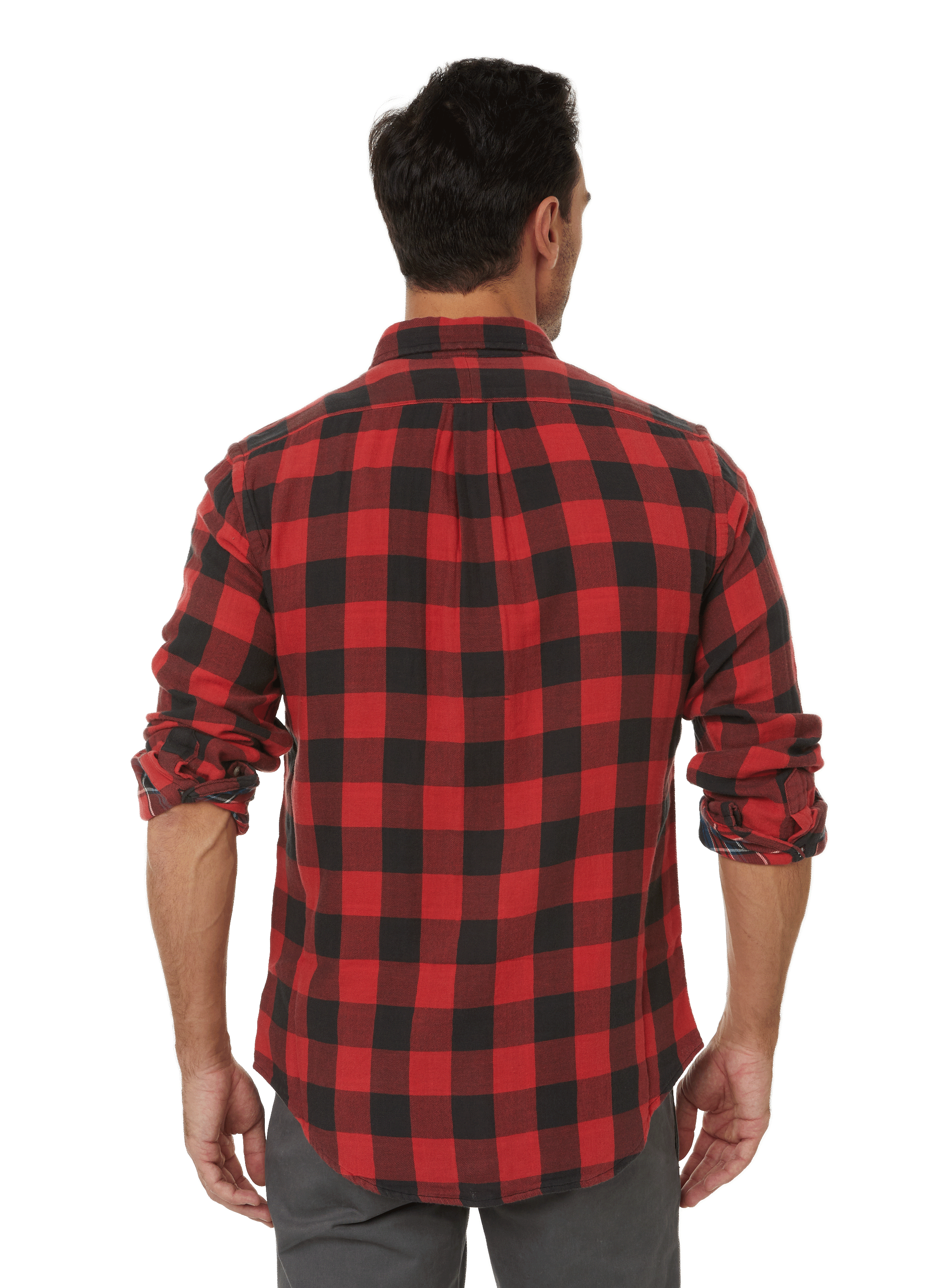 Chemise à carreaux en flanelle de coton POLO RALPH LAUREN Rouge