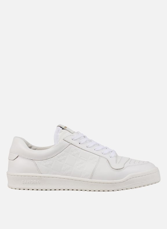 Baskets basses en cuir Blanc by SANDRO SANDRO Baskets basses en cuir Blanc
