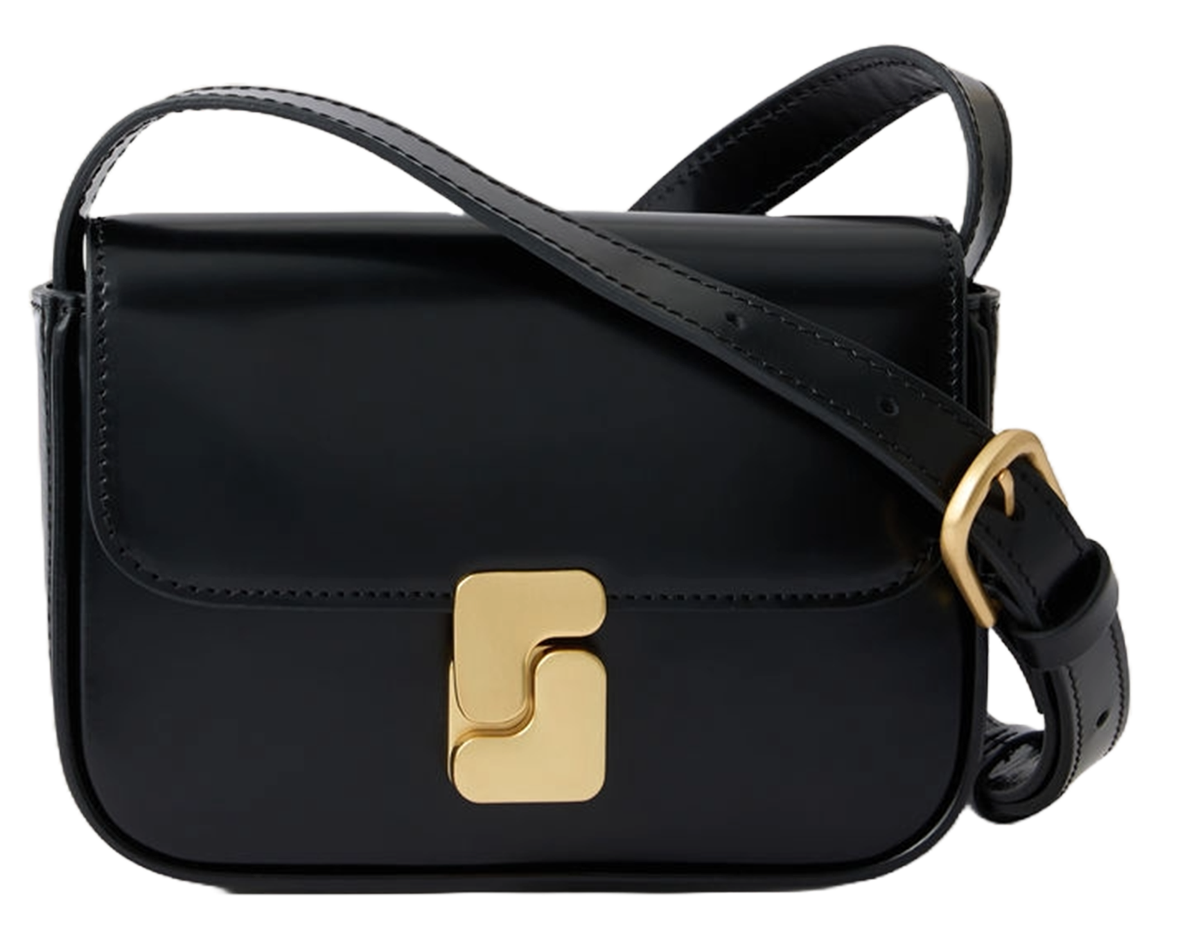 Sac bandoulière en cuir bell SOEUR Noir