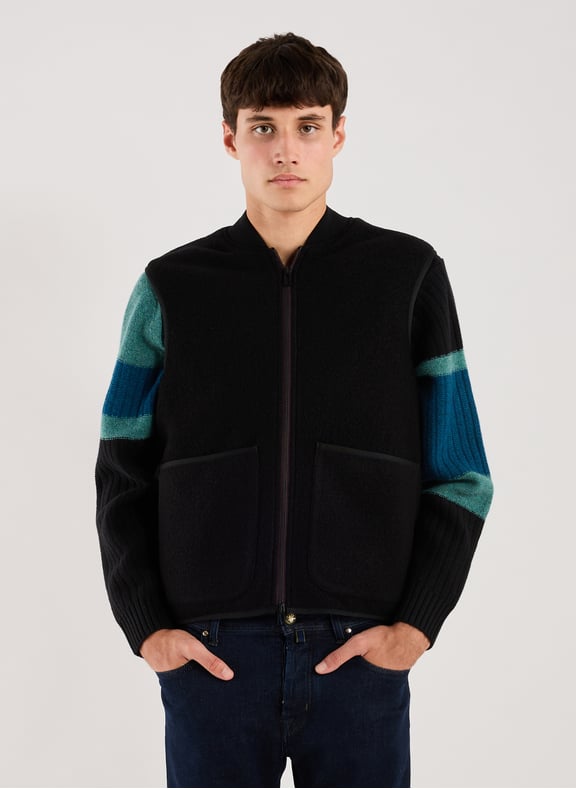 Sleeveless wool fleece vest Black by PAUL SMITH PAUL SMITH Sleeveless wool fleece vest Black