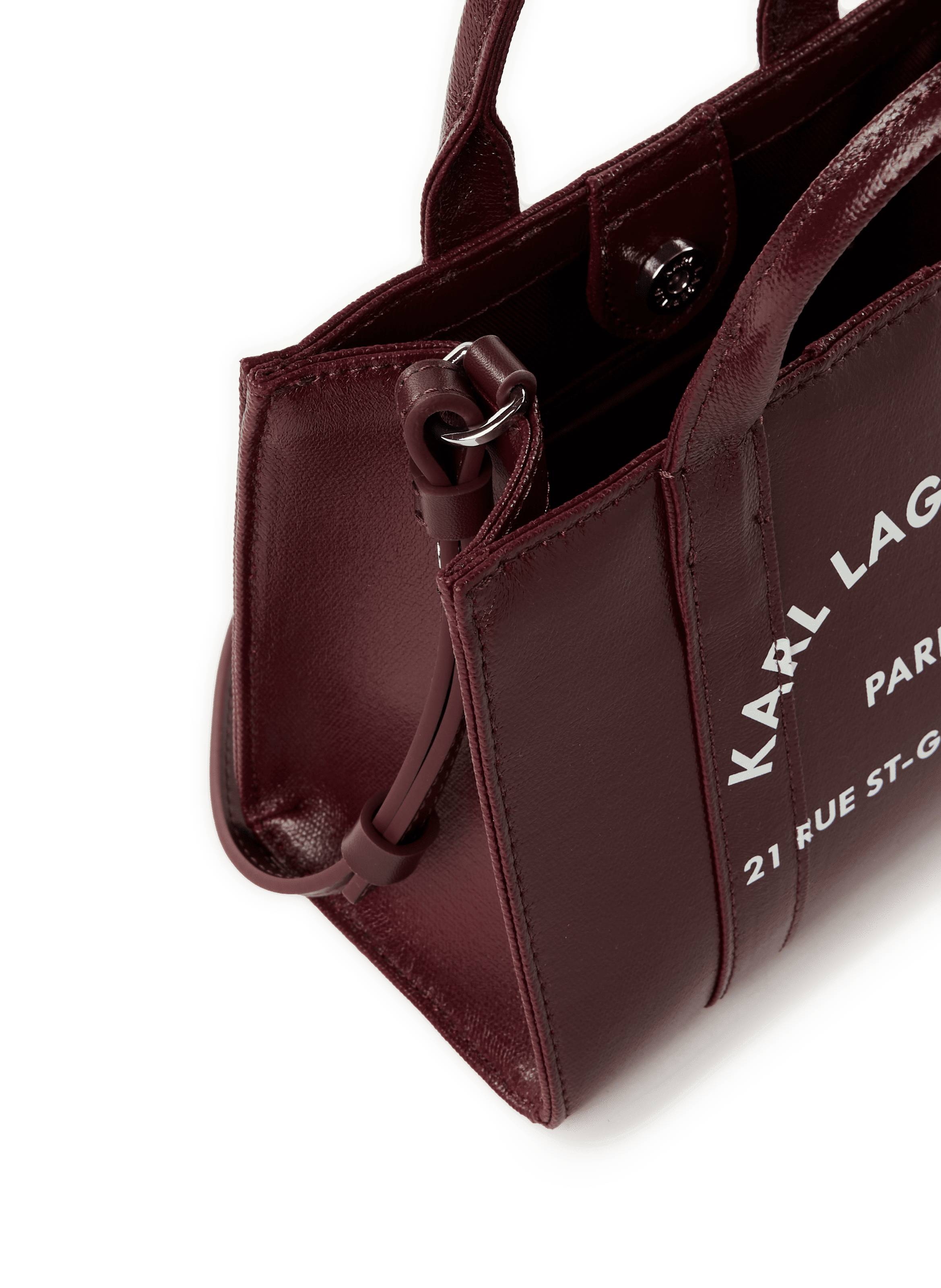 Mini sac à main à logo KARL LAGERFELD Rouge