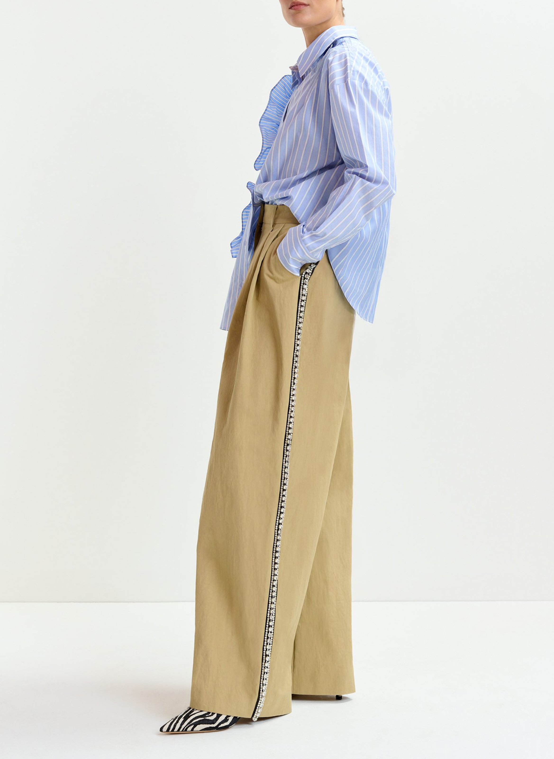 Chemise col classique en coton Ibody ESSENTIEL ANTWERP Bleu