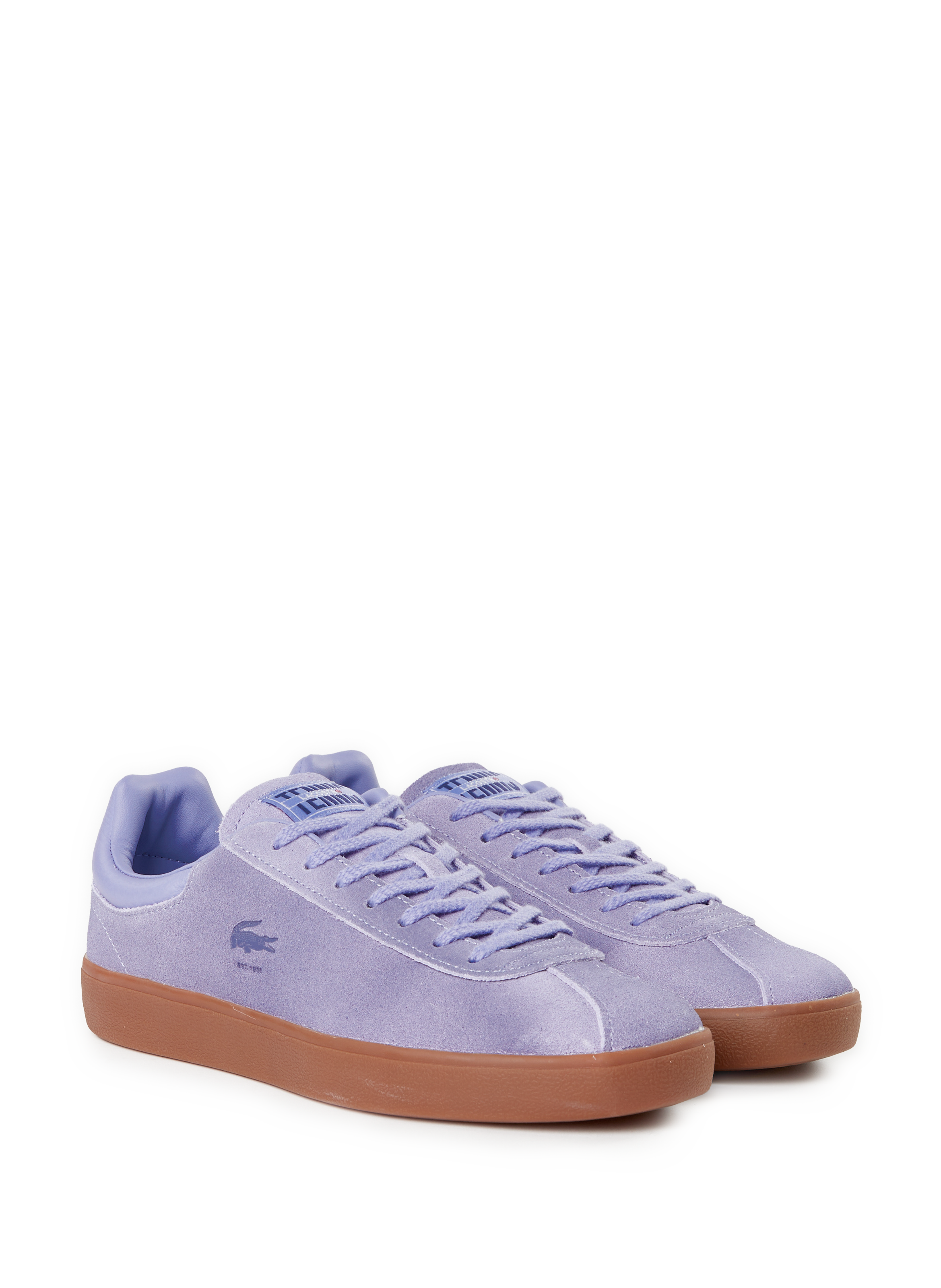 Baskets en cuir et coton mélangés LACOSTE Violet