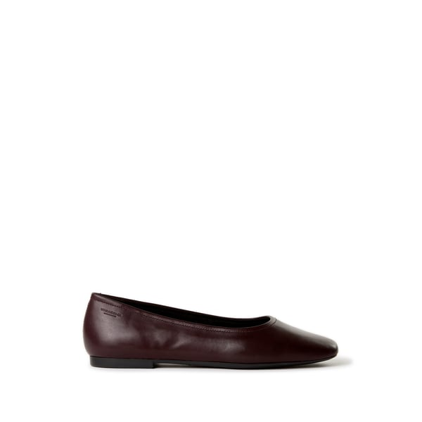 Ballerines unies en cuir