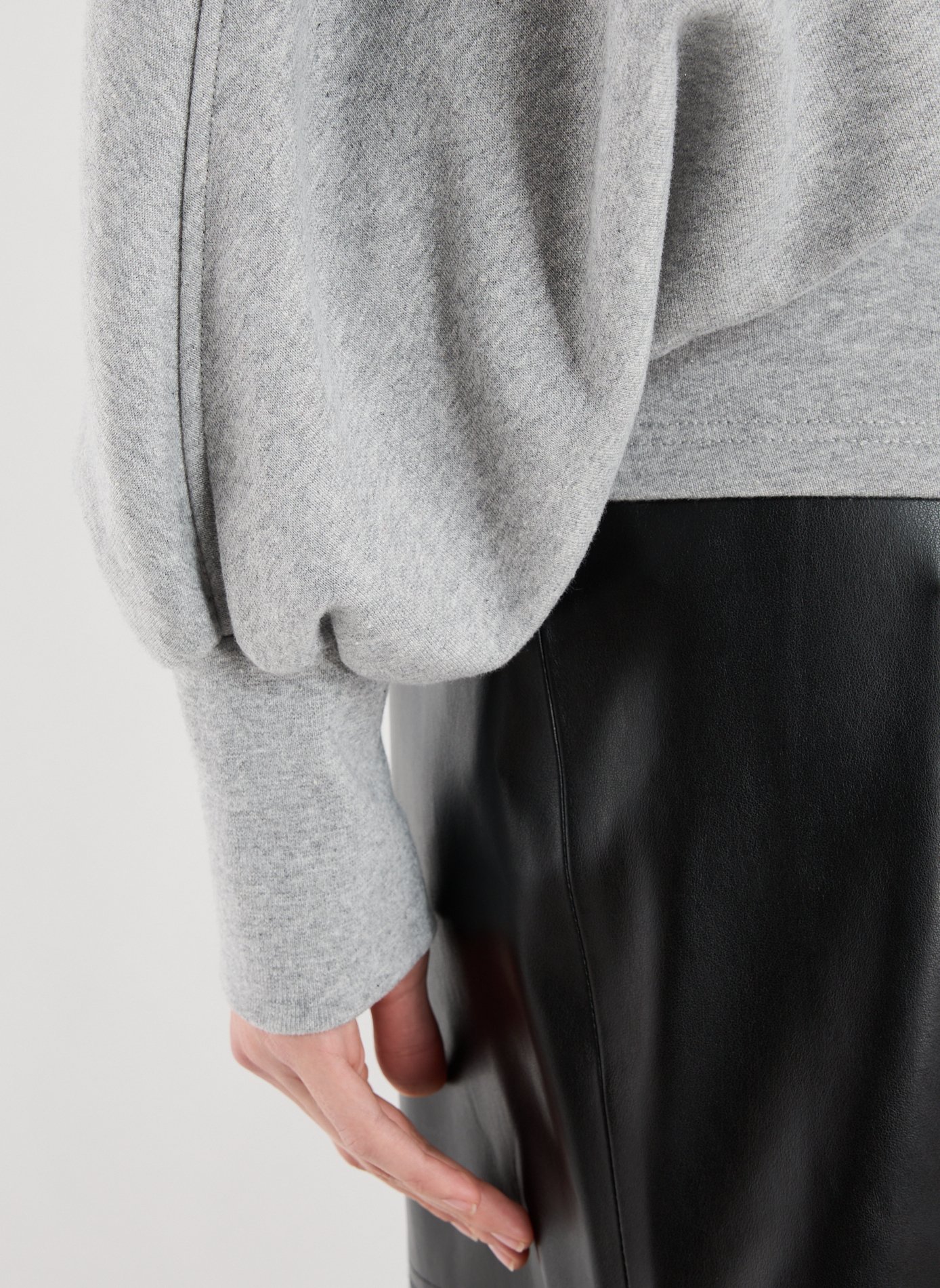 Sweat asymétrique en coton A.W.A.K.E. MODE Gris