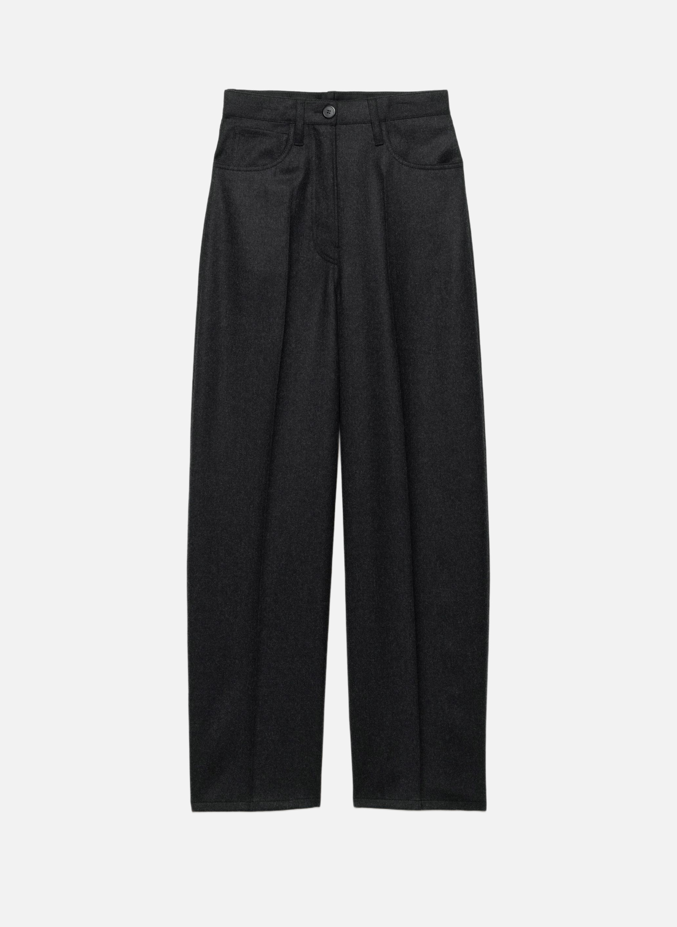 Pantalon en flanelle de laine PRADA Gris