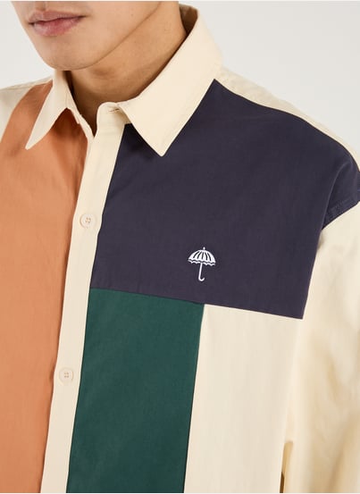 Oversized cotton shirt with patterns HELAS CAPS Oversized cotton shirt with patterns HELAS CAPS