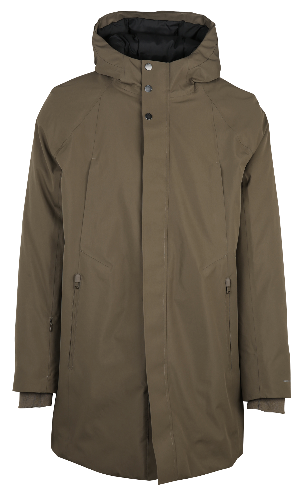 Parka droite unie à capuche IKKS Marron