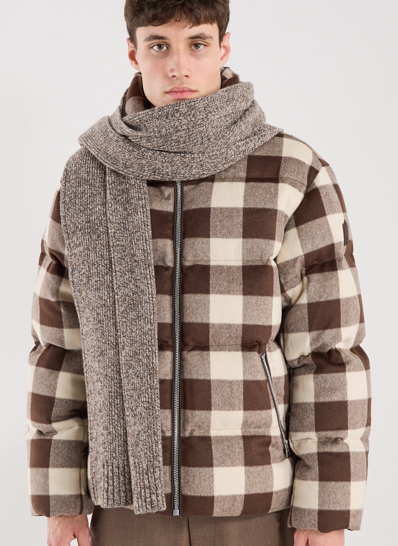 Ribbed wool scarf WOOLRICH Brown